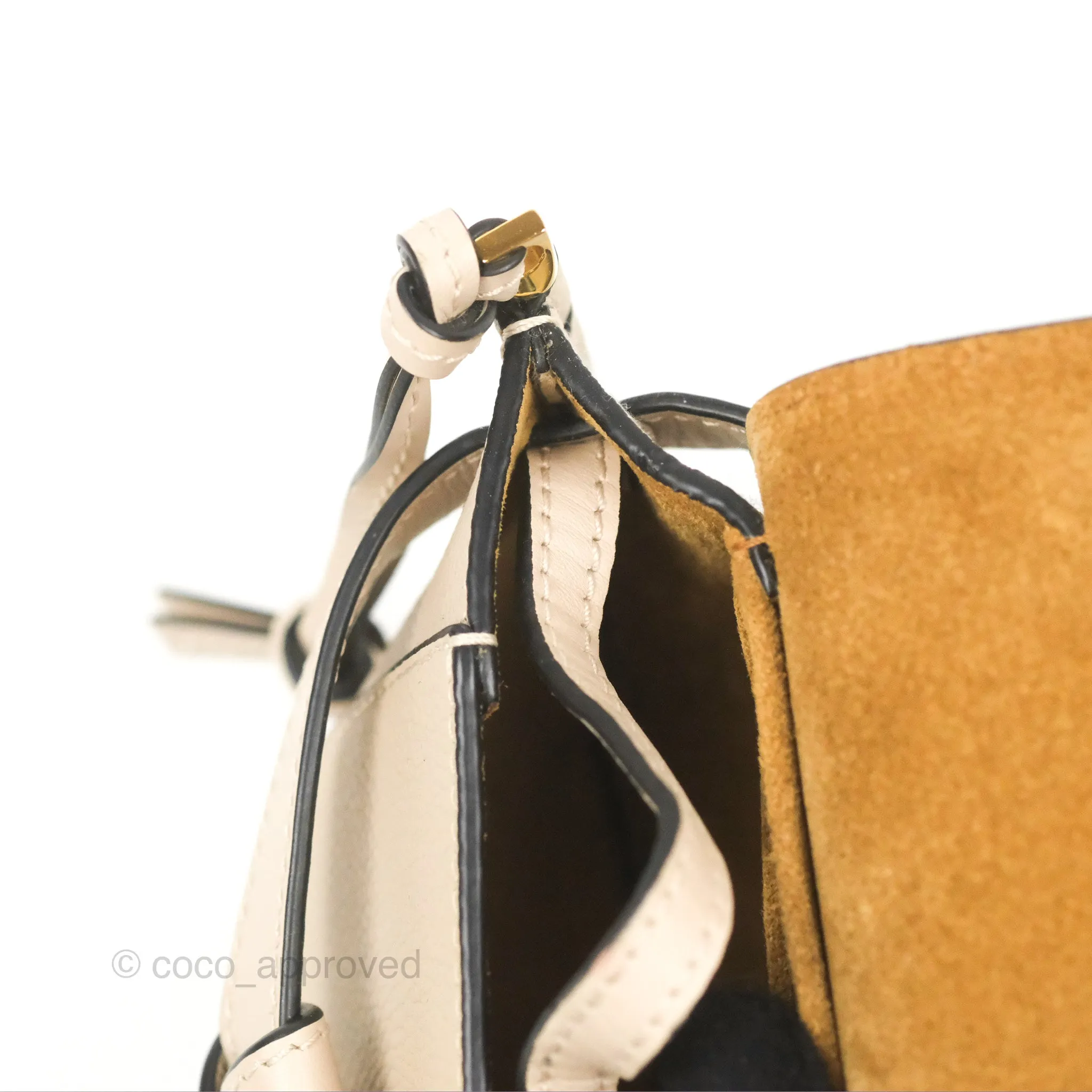 Loewe Mini Dual Gate Bag Sand Pebbled Grain Calfskin