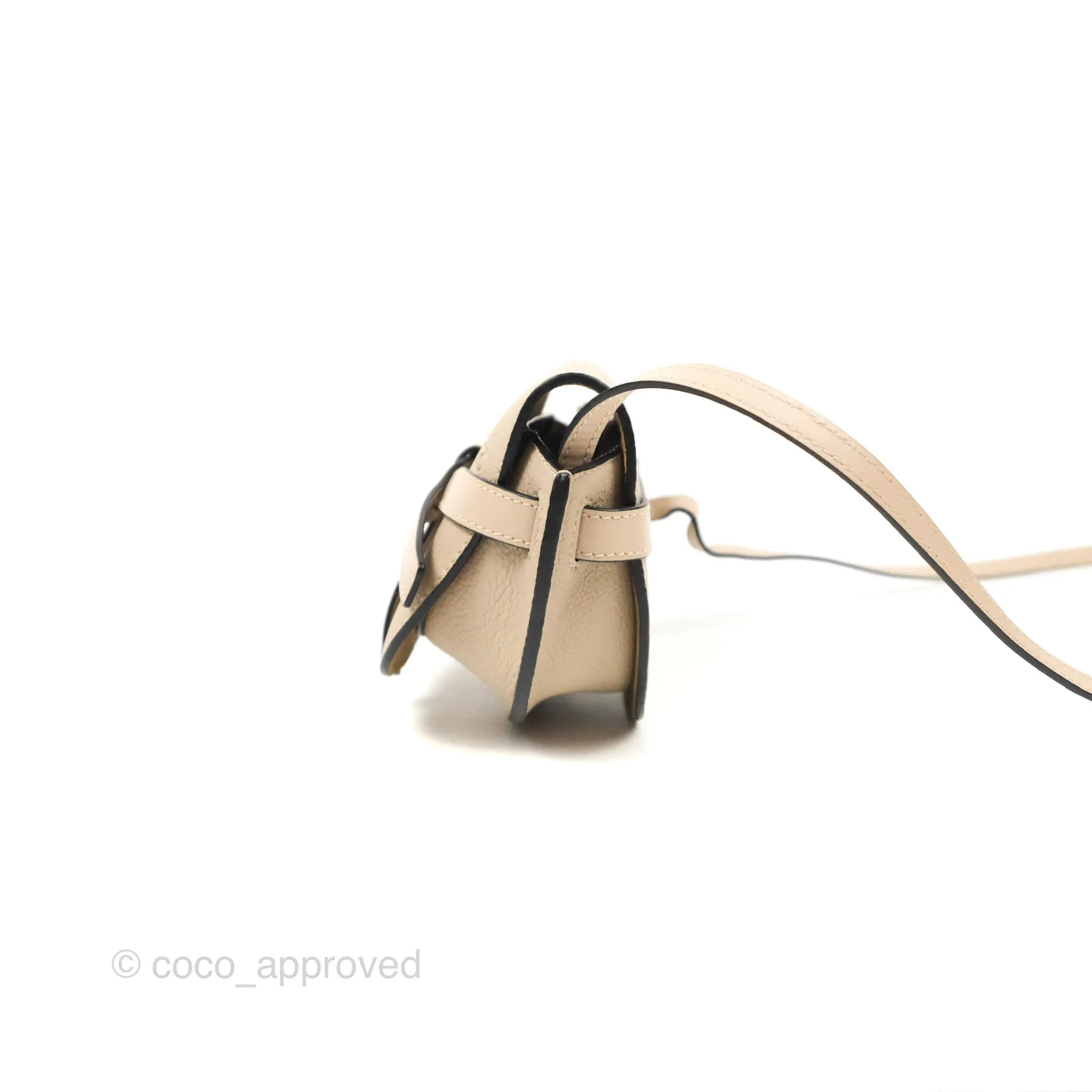 Loewe Mini Dual Gate Bag Sand Pebbled Grain Calfskin