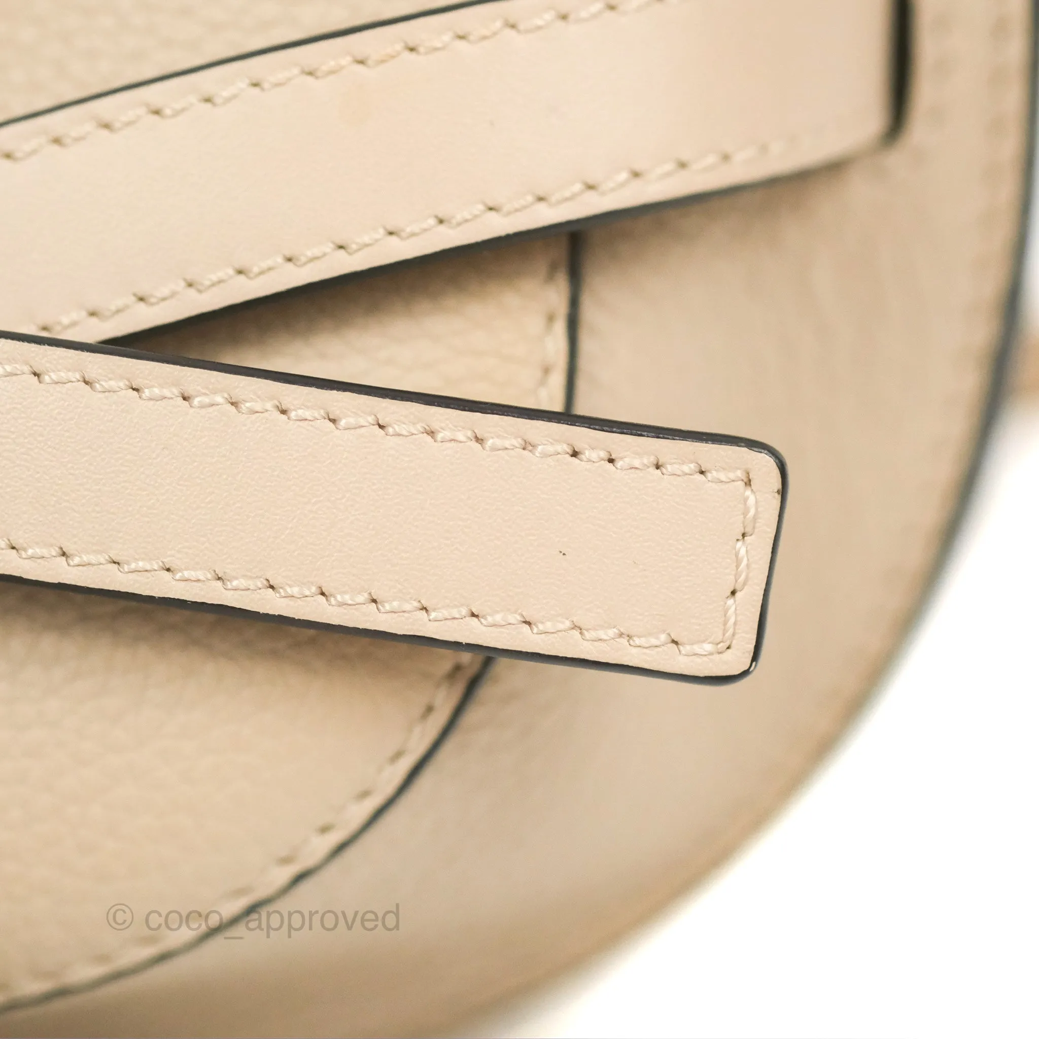 Loewe Mini Dual Gate Bag Sand Pebbled Grain Calfskin