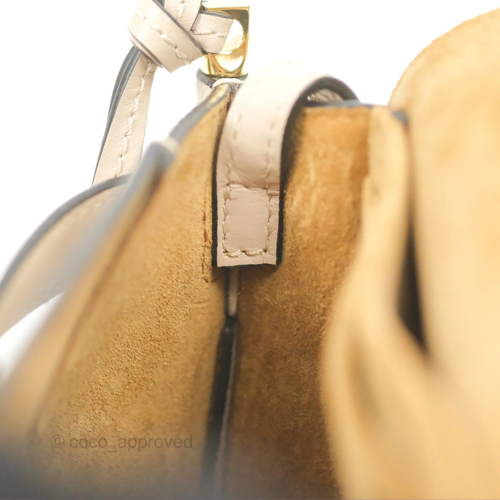 Loewe Mini Dual Gate Bag Sand Pebbled Grain Calfskin
