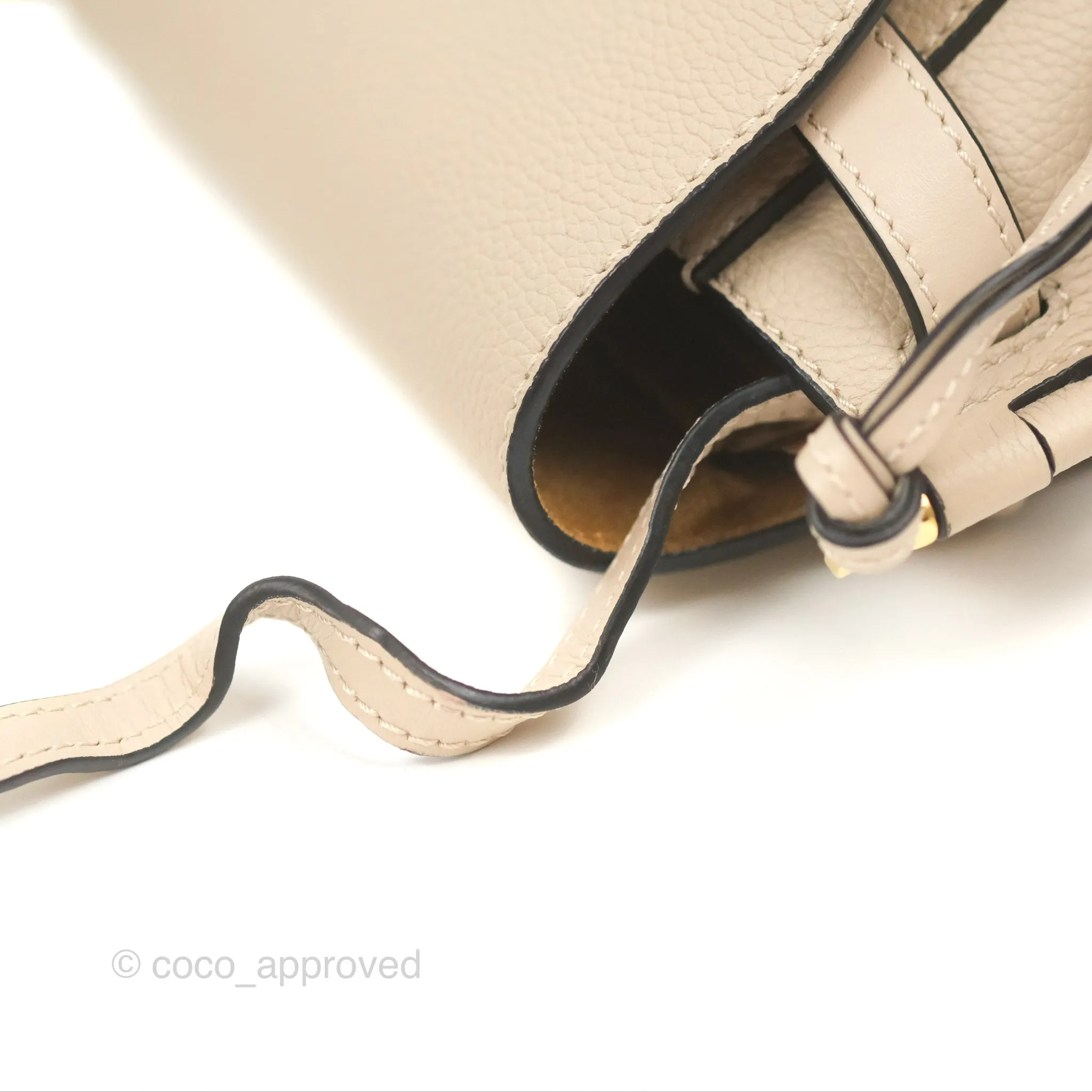 Loewe Mini Dual Gate Bag Sand Pebbled Grain Calfskin