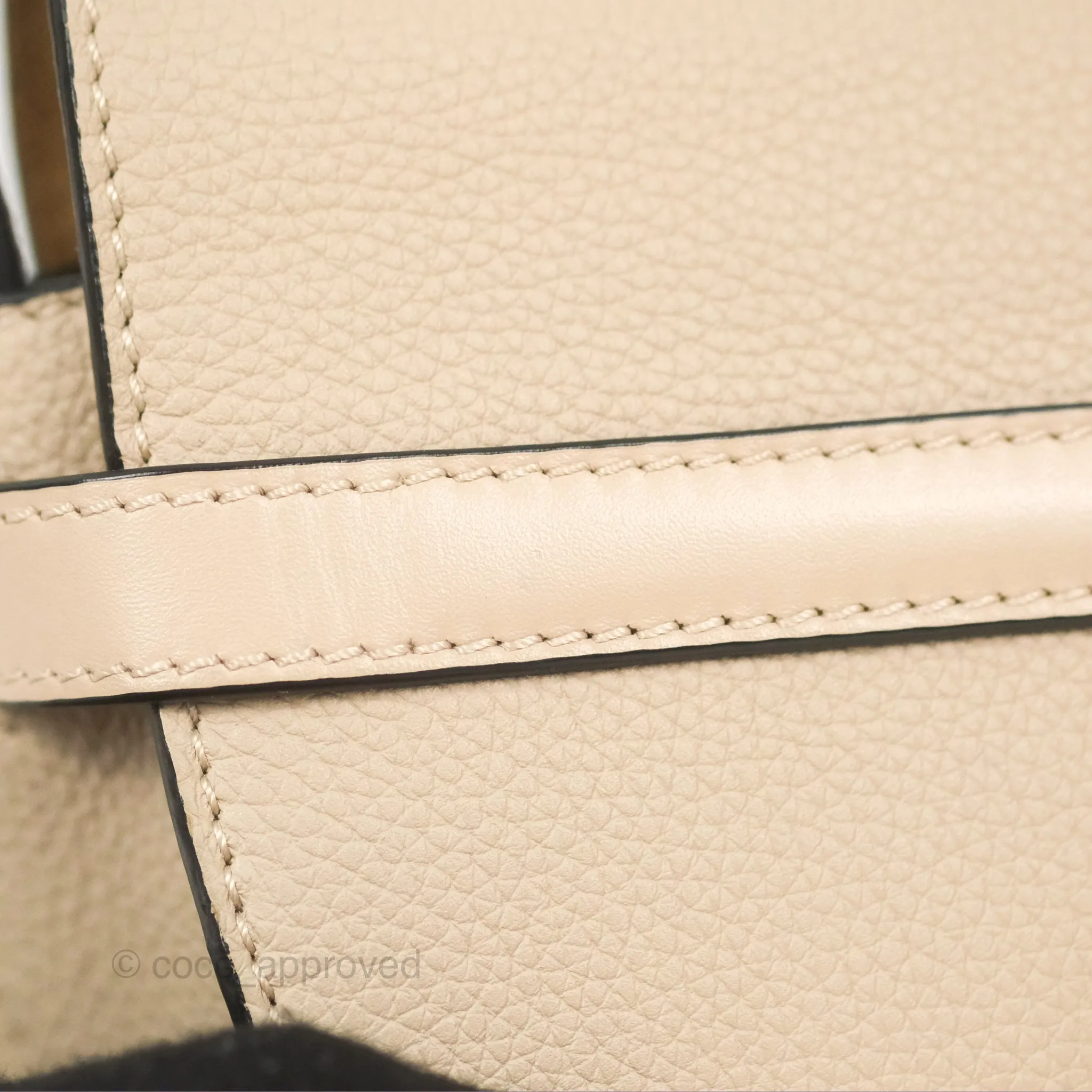 Loewe Mini Dual Gate Bag Sand Pebbled Grain Calfskin