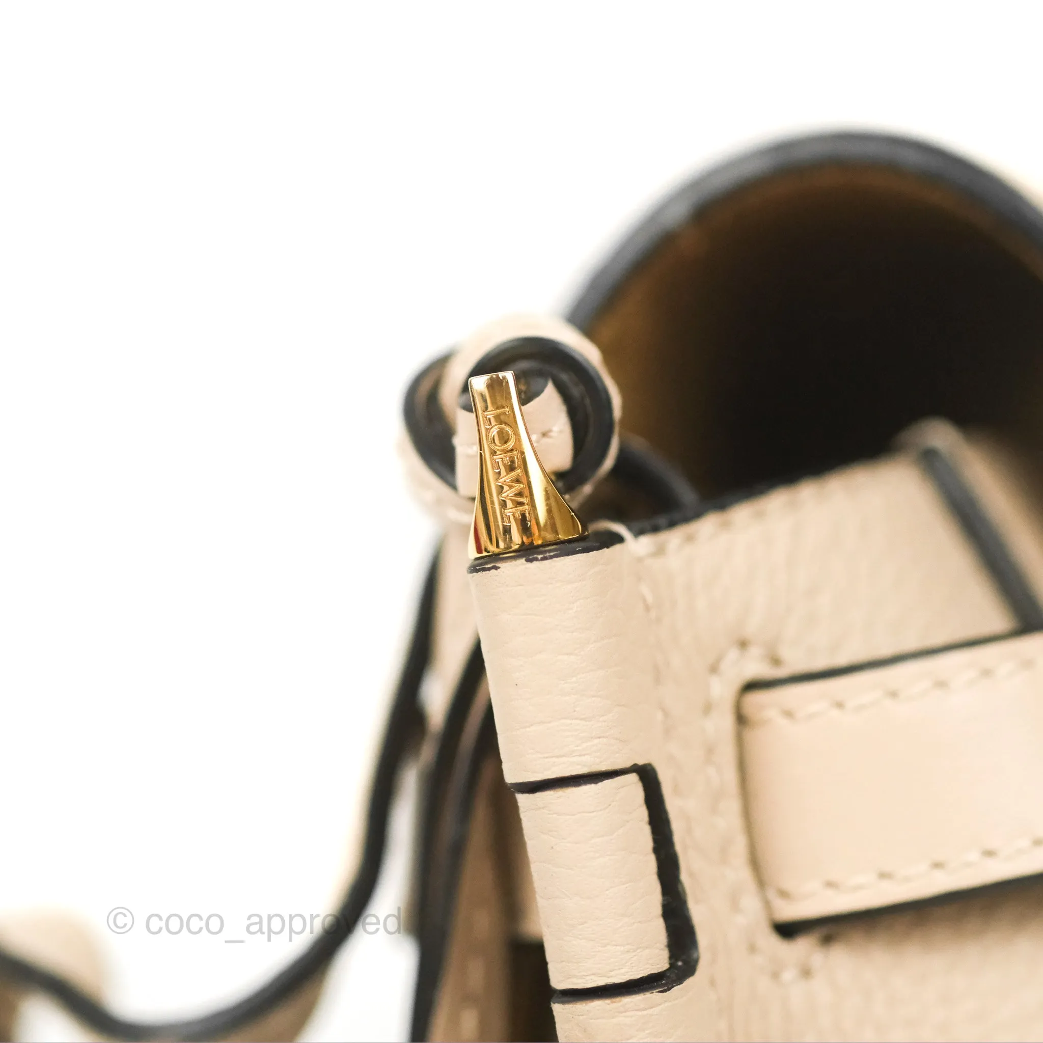 Loewe Mini Dual Gate Bag Sand Pebbled Grain Calfskin
