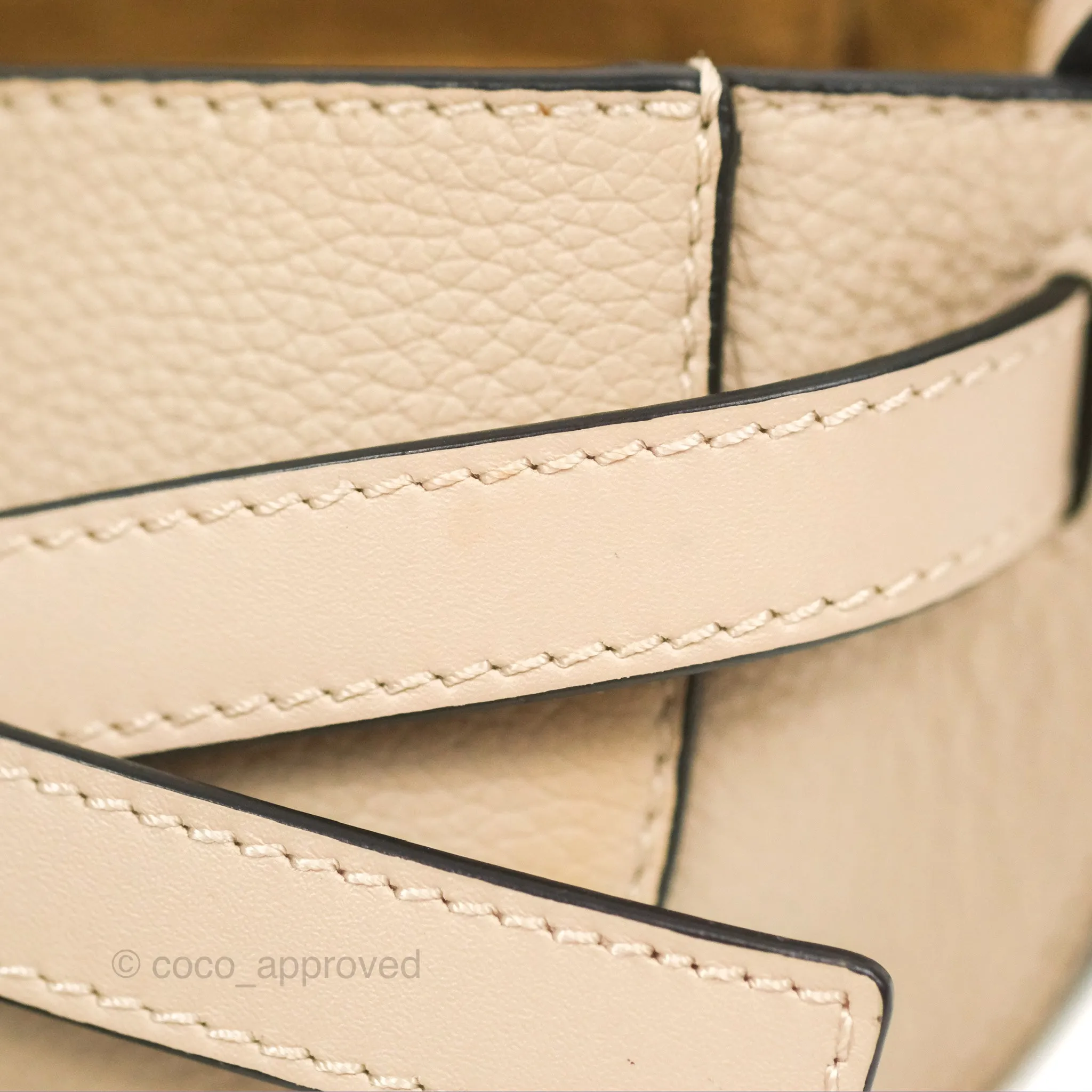 Loewe Mini Dual Gate Bag Sand Pebbled Grain Calfskin