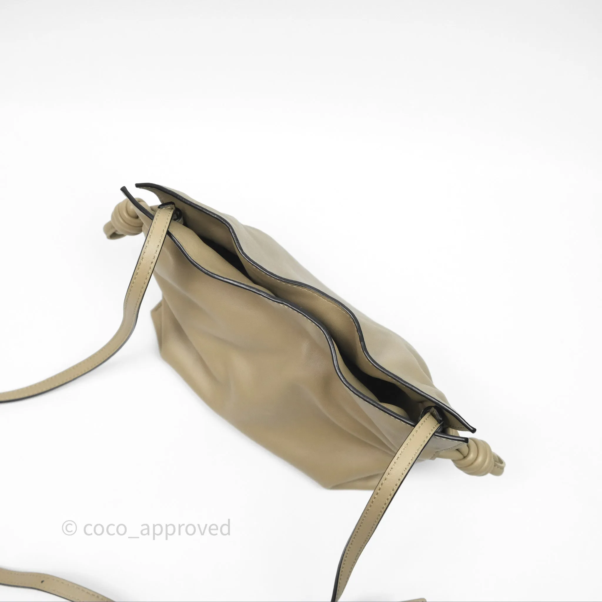 Loewe Mini Flamenco Clutch in Nappa Calfskin Clay Green