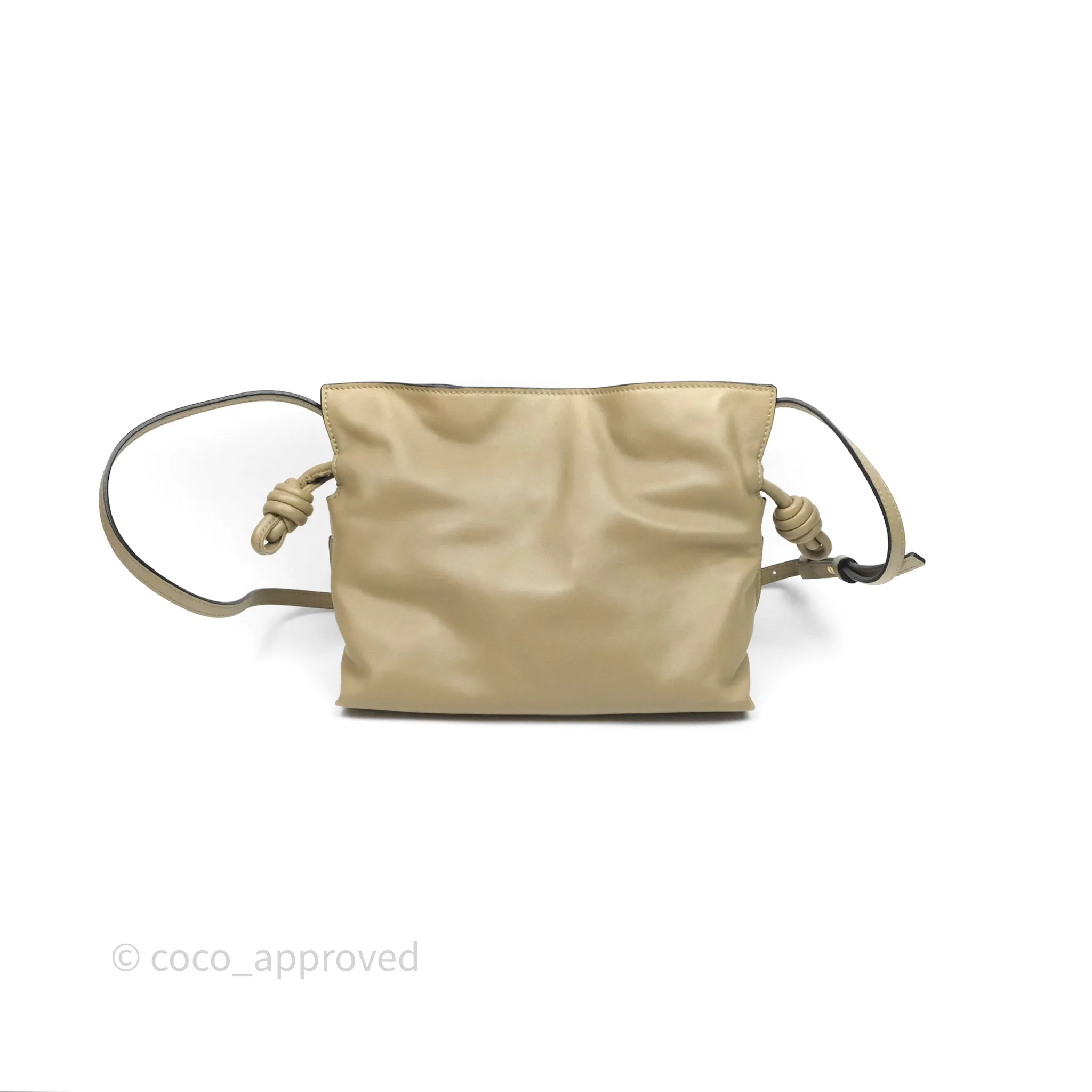Loewe Mini Flamenco Clutch in Nappa Calfskin Clay Green