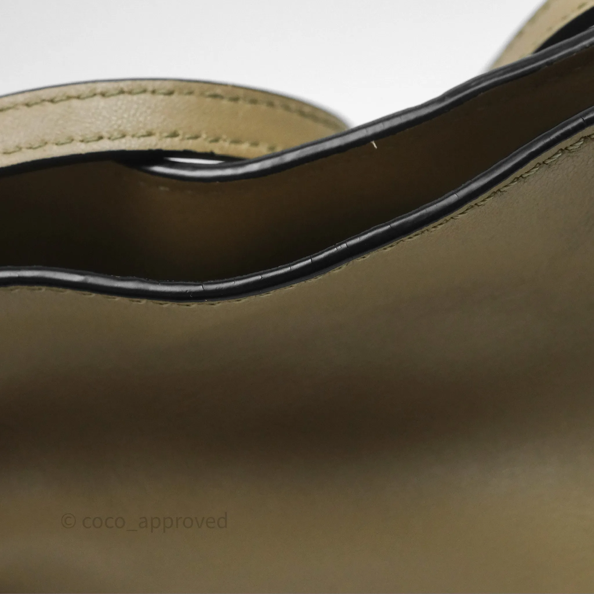 Loewe Mini Flamenco Clutch in Nappa Calfskin Clay Green