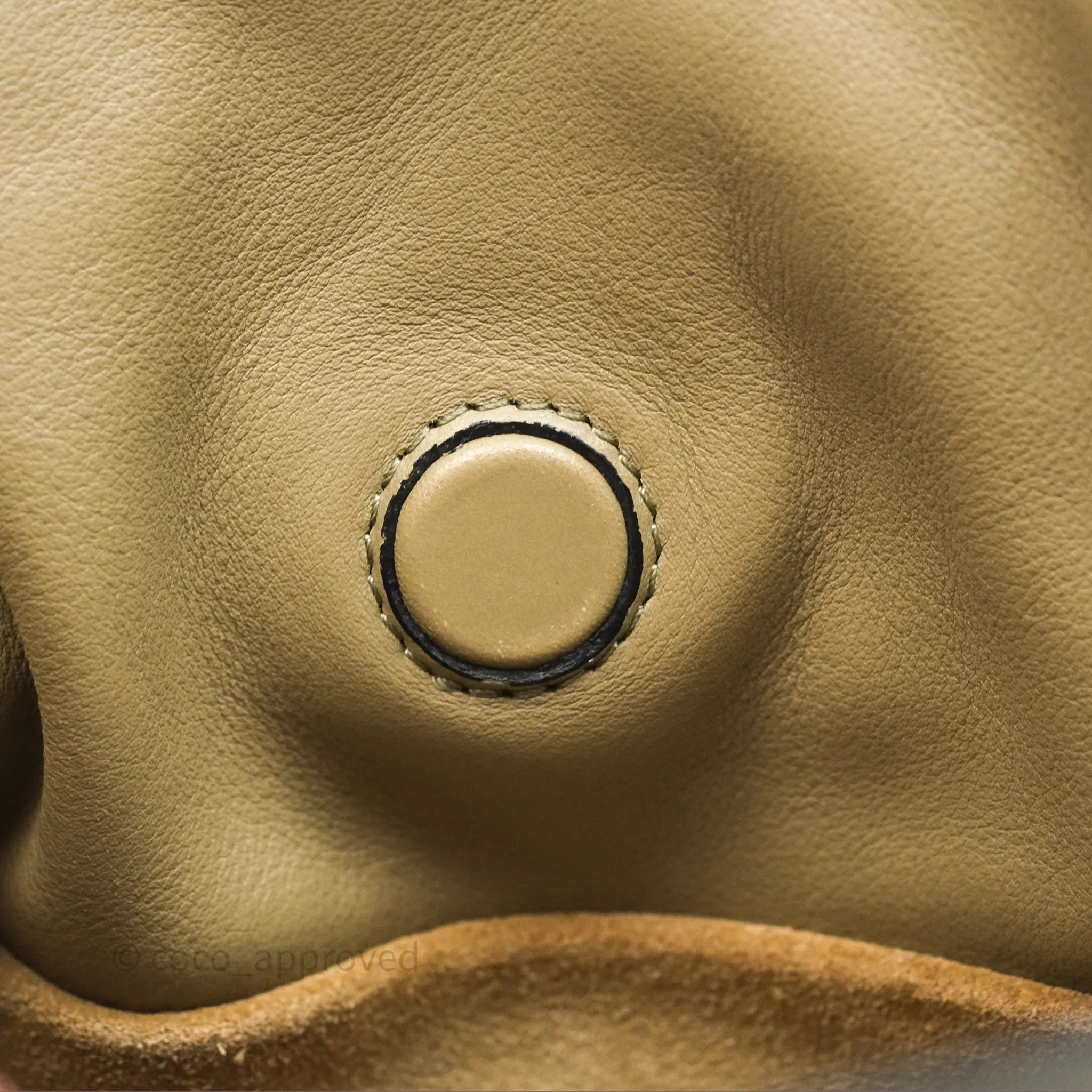 Loewe Mini Flamenco Clutch in Nappa Calfskin Clay Green