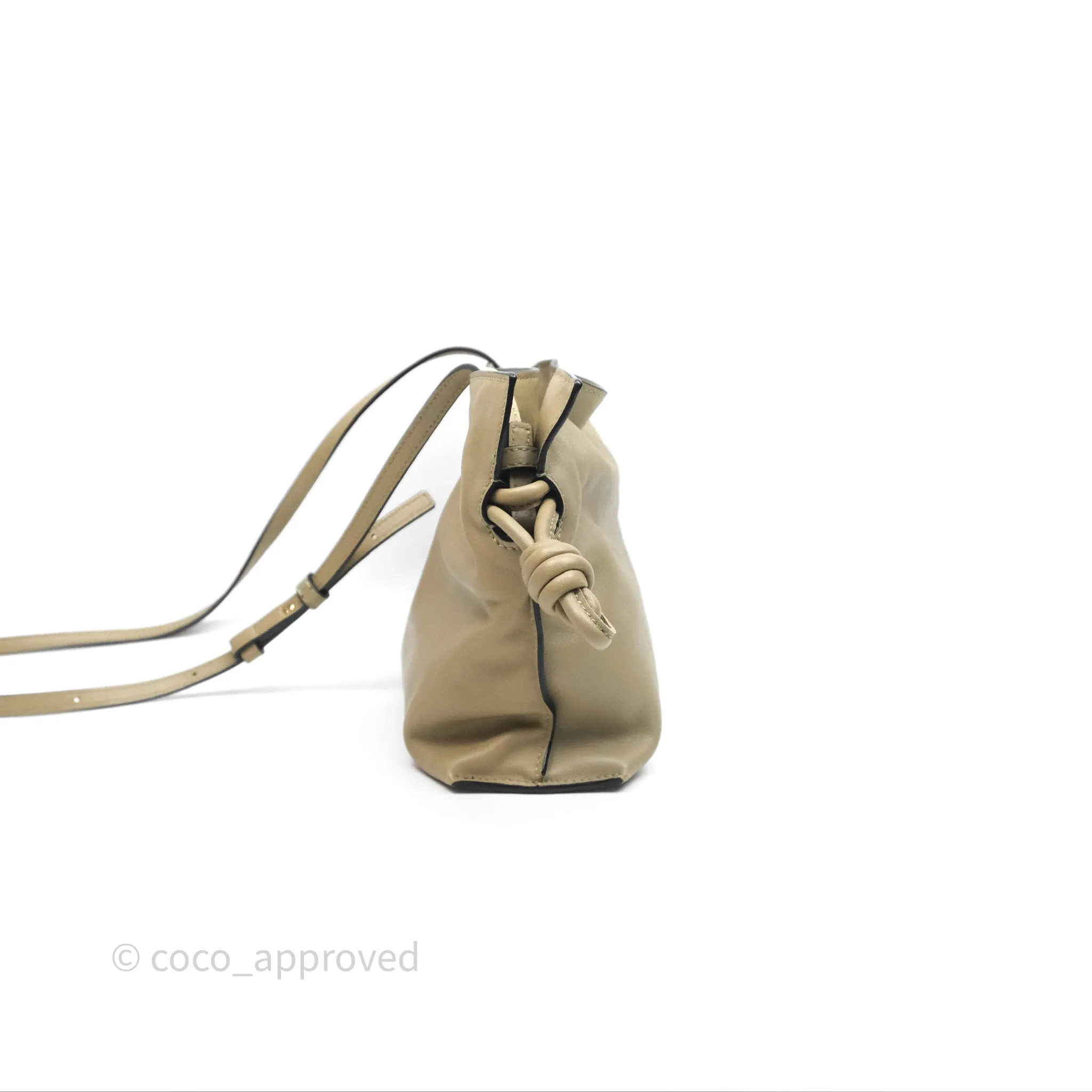 Loewe Mini Flamenco Clutch in Nappa Calfskin Clay Green