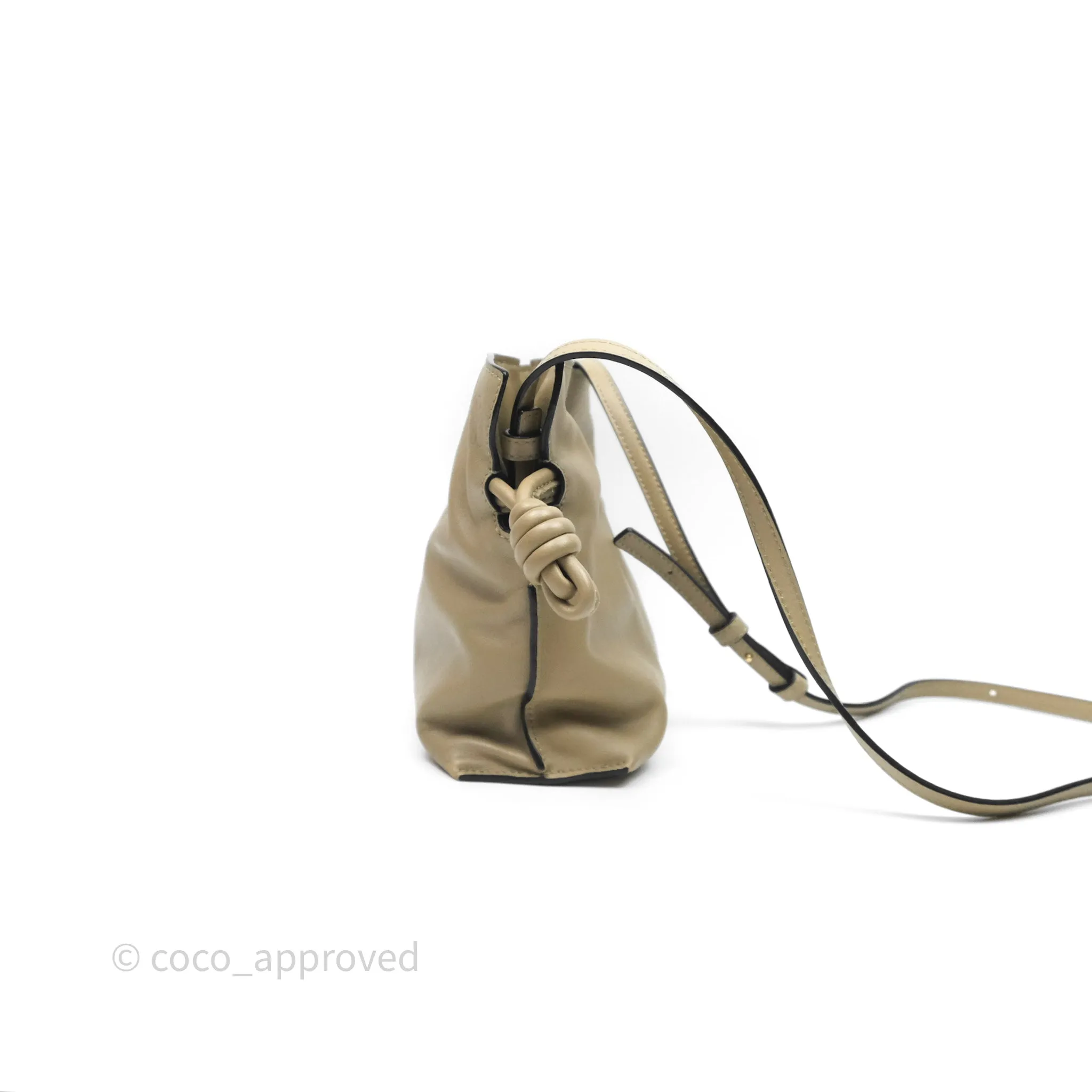 Loewe Mini Flamenco Clutch in Nappa Calfskin Clay Green