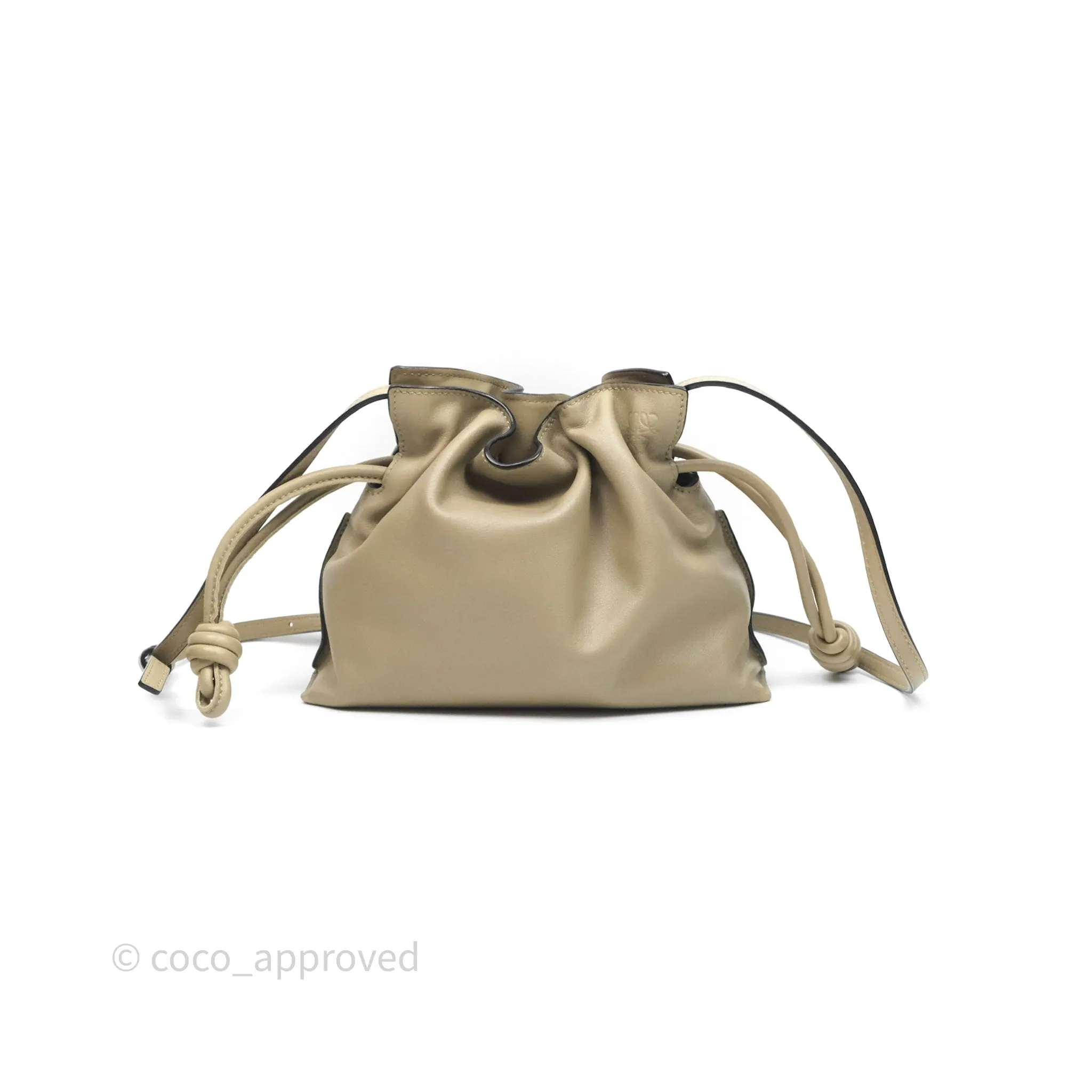Loewe Mini Flamenco Clutch in Nappa Calfskin Clay Green