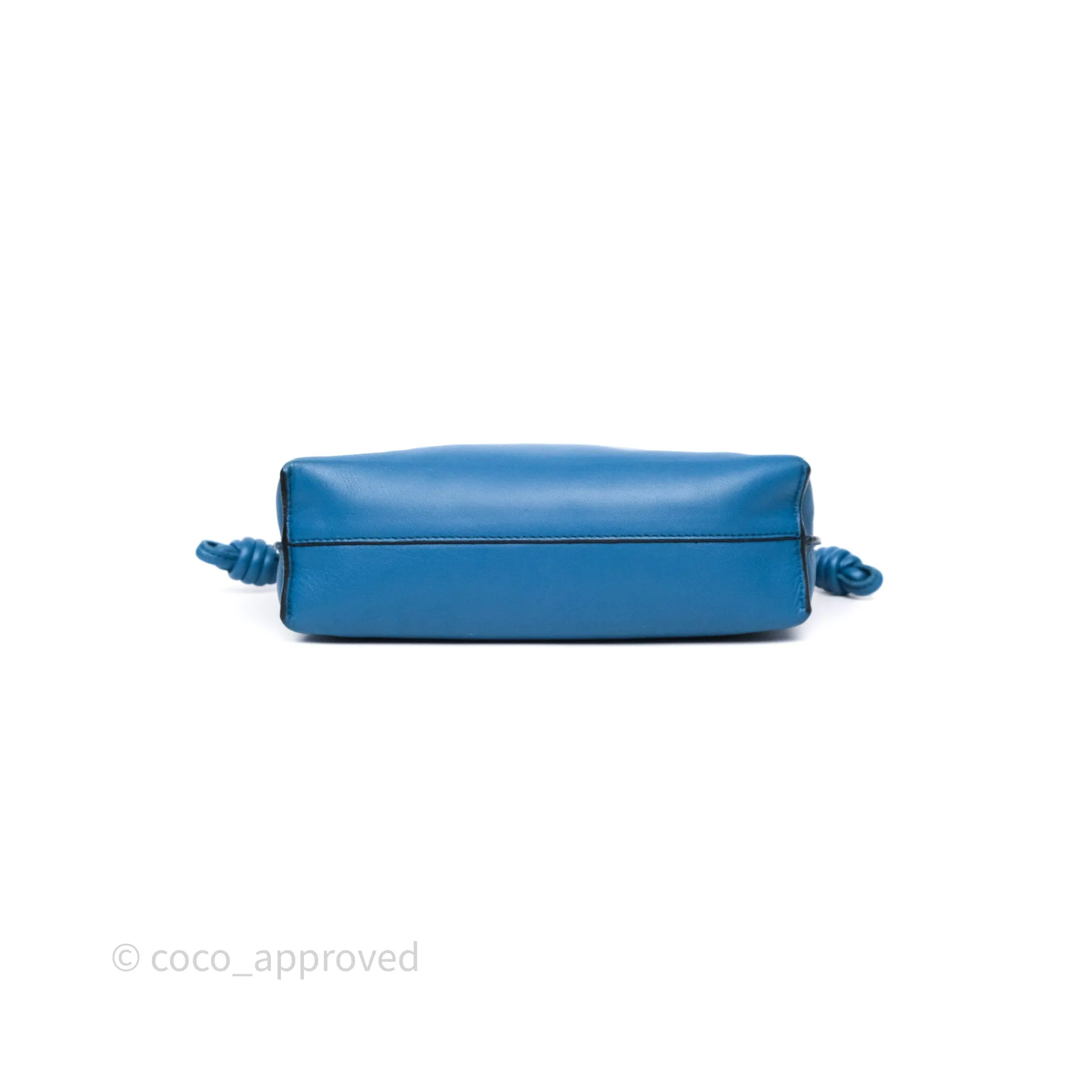 Loewe Mini Flamenco Clutch Nappa Calfskin Teal Blue