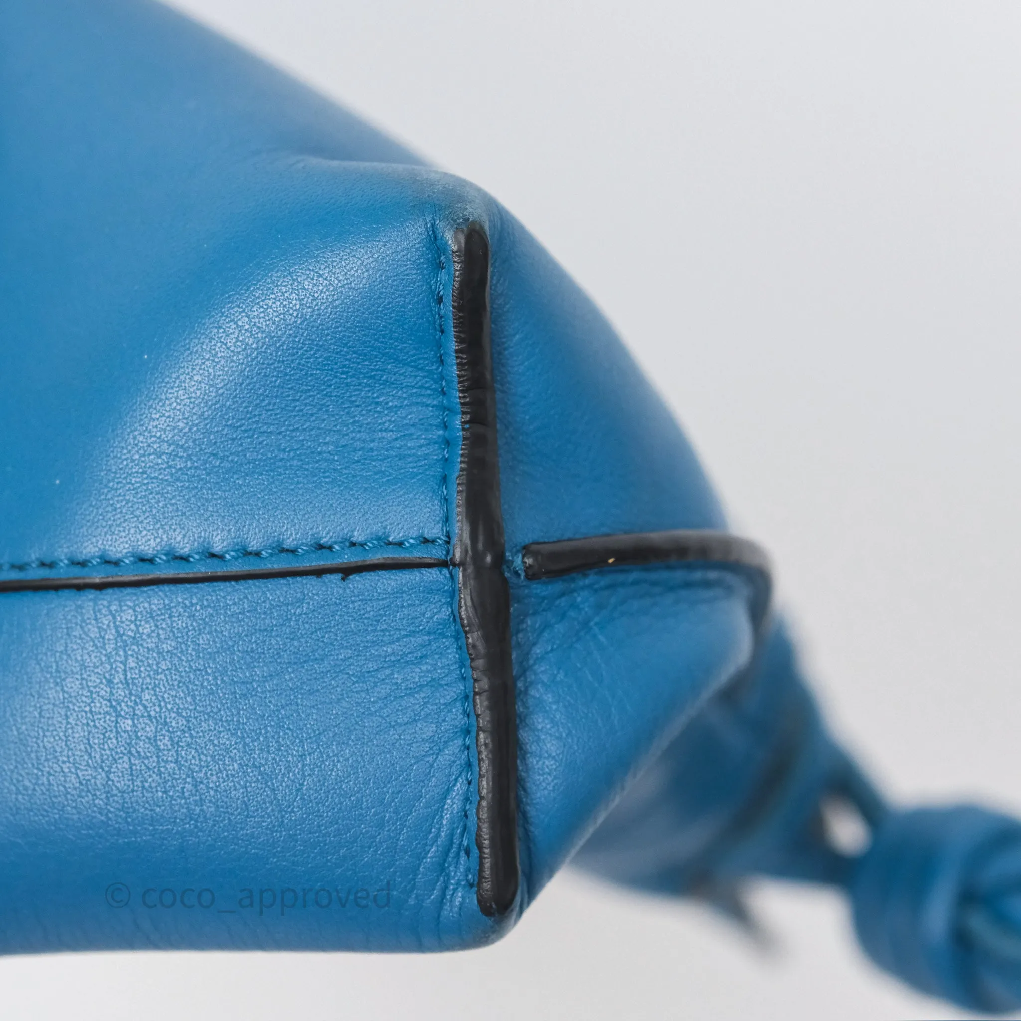 Loewe Mini Flamenco Clutch Nappa Calfskin Teal Blue
