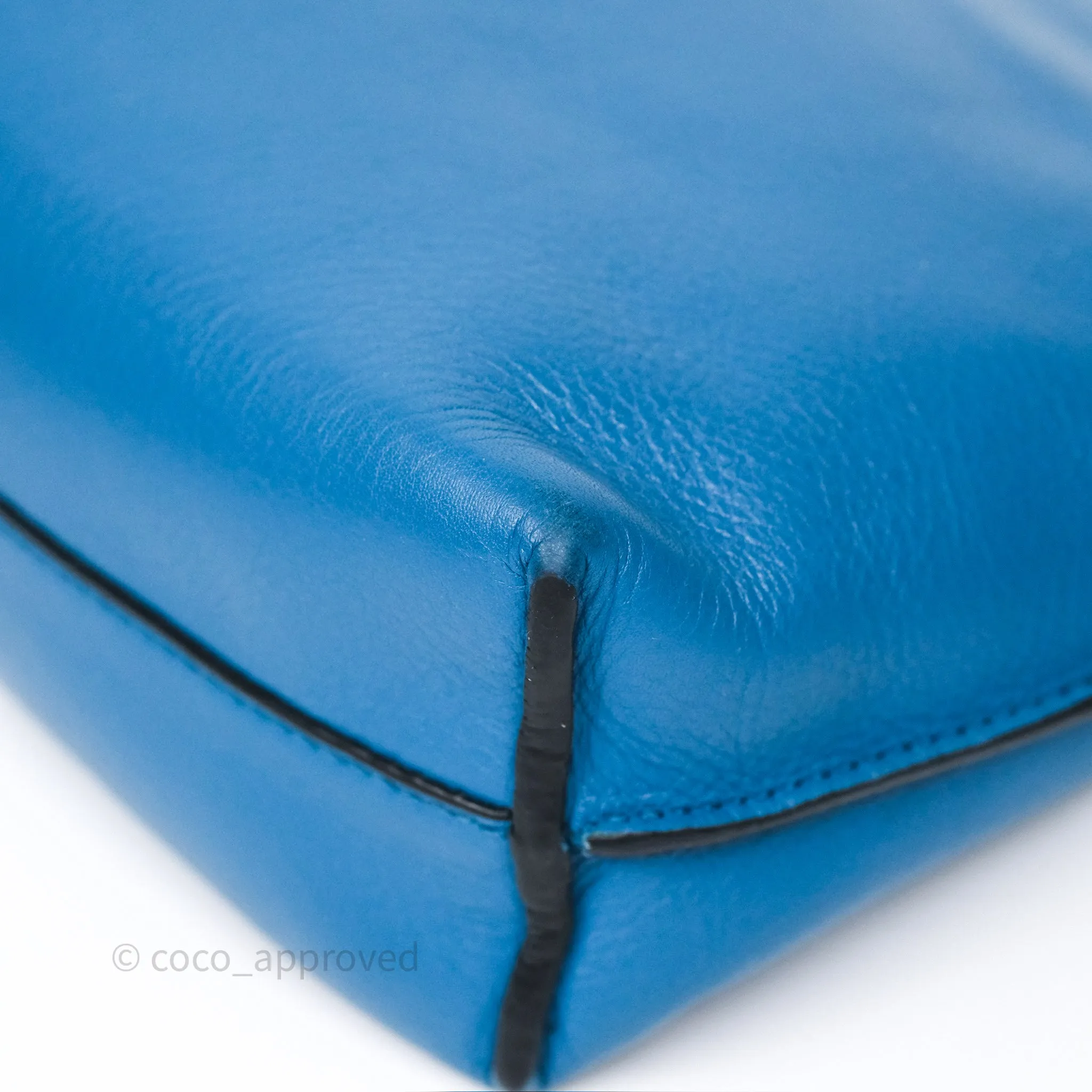 Loewe Mini Flamenco Clutch Nappa Calfskin Teal Blue