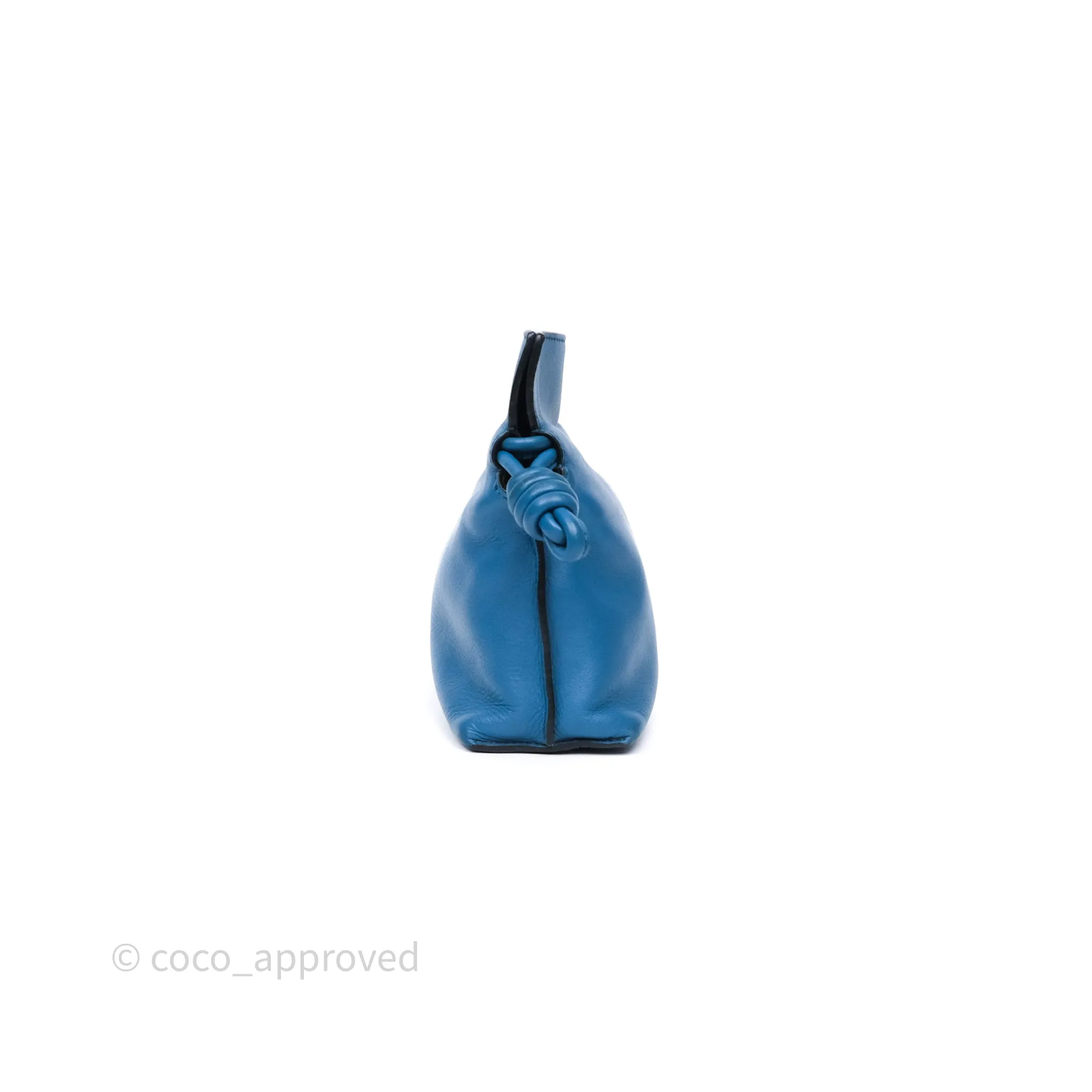 Loewe Mini Flamenco Clutch Nappa Calfskin Teal Blue