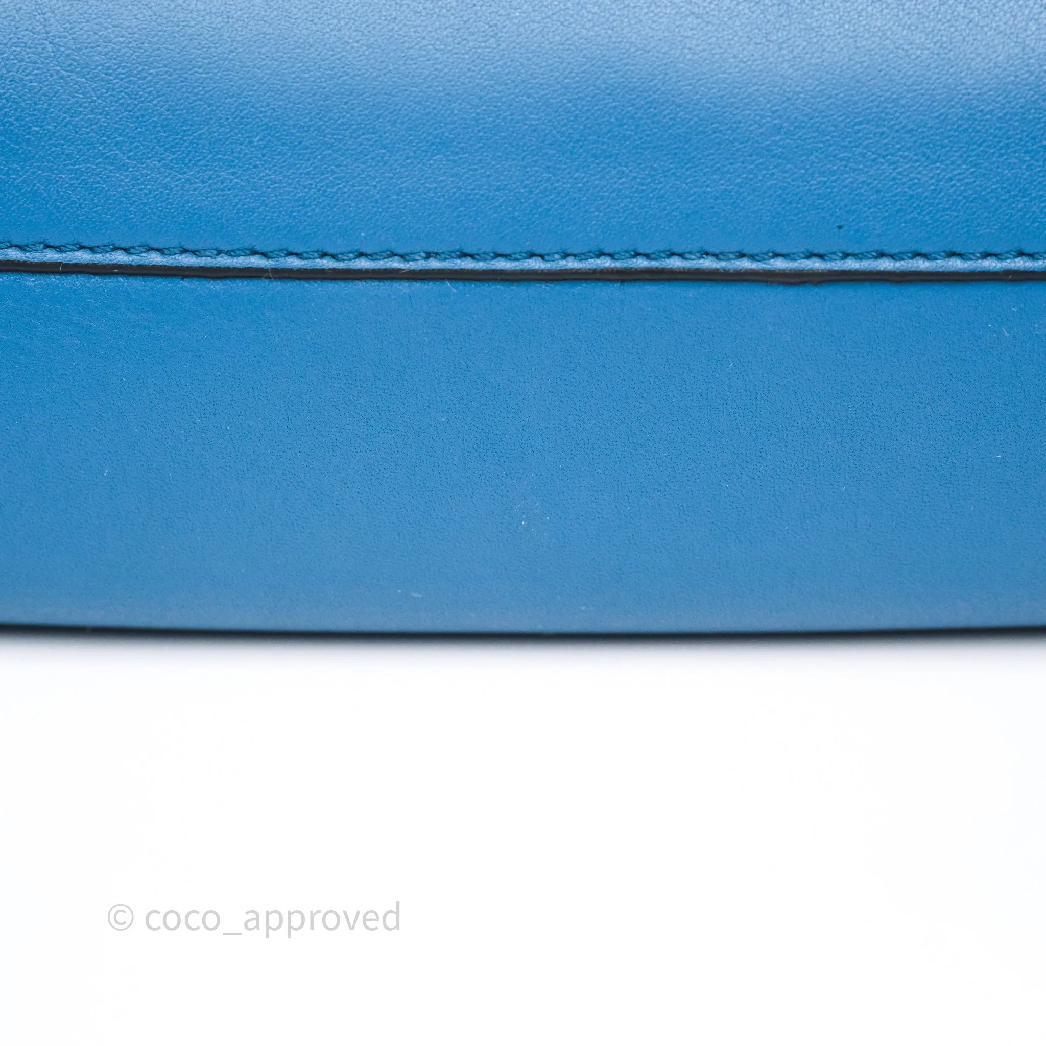 Loewe Mini Flamenco Clutch Nappa Calfskin Teal Blue