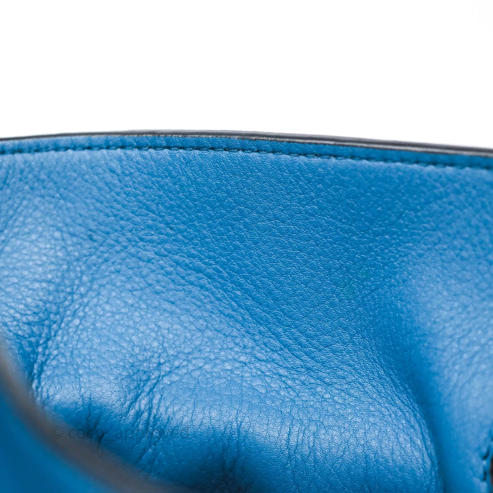 Loewe Mini Flamenco Clutch Nappa Calfskin Teal Blue