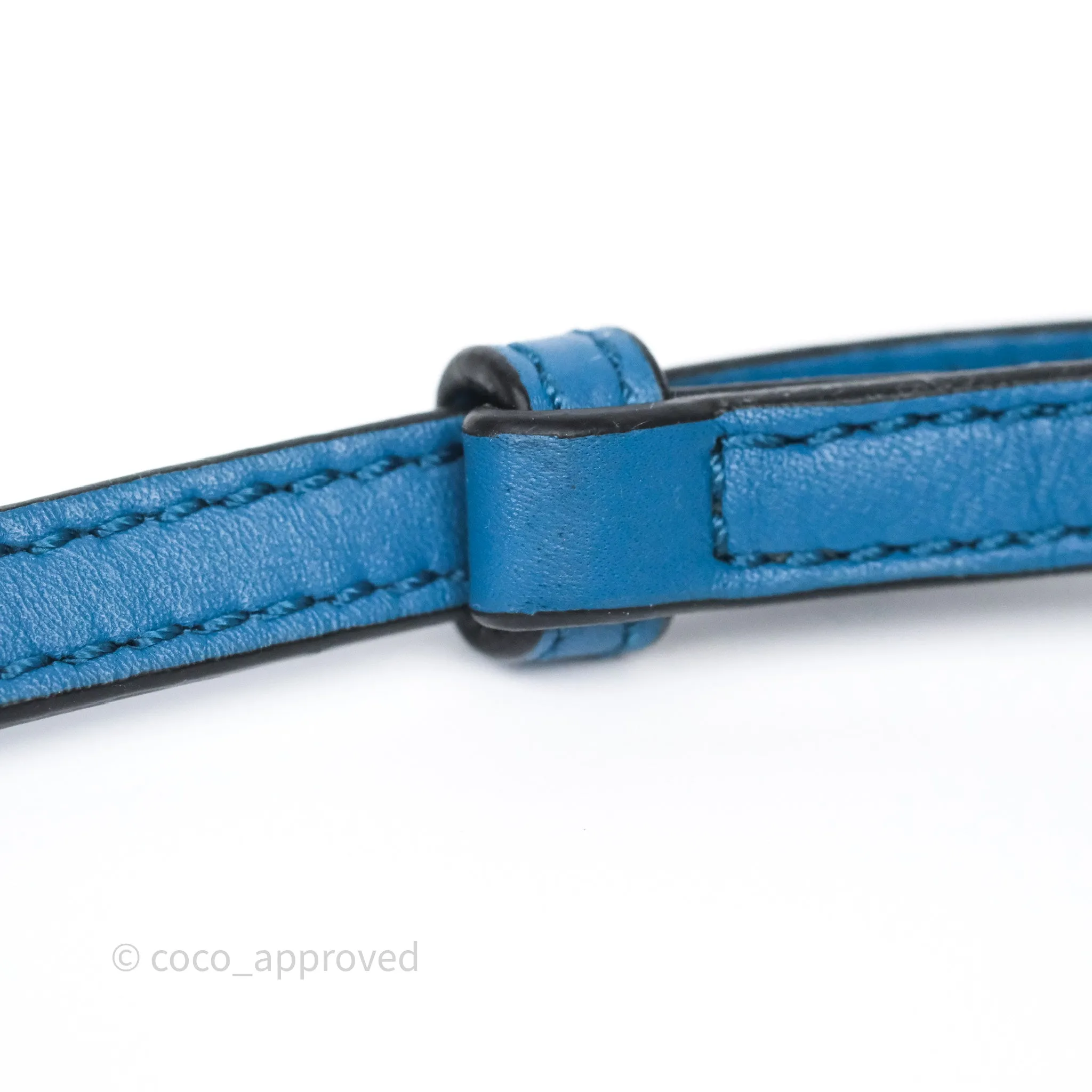Loewe Mini Flamenco Clutch Nappa Calfskin Teal Blue