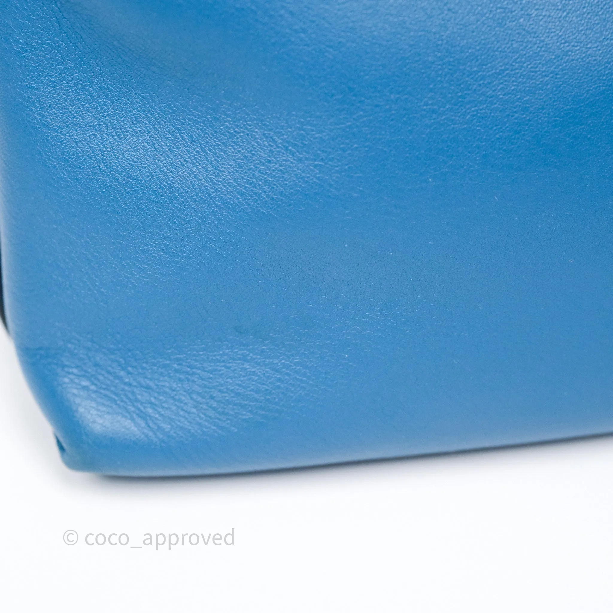 Loewe Mini Flamenco Clutch Nappa Calfskin Teal Blue