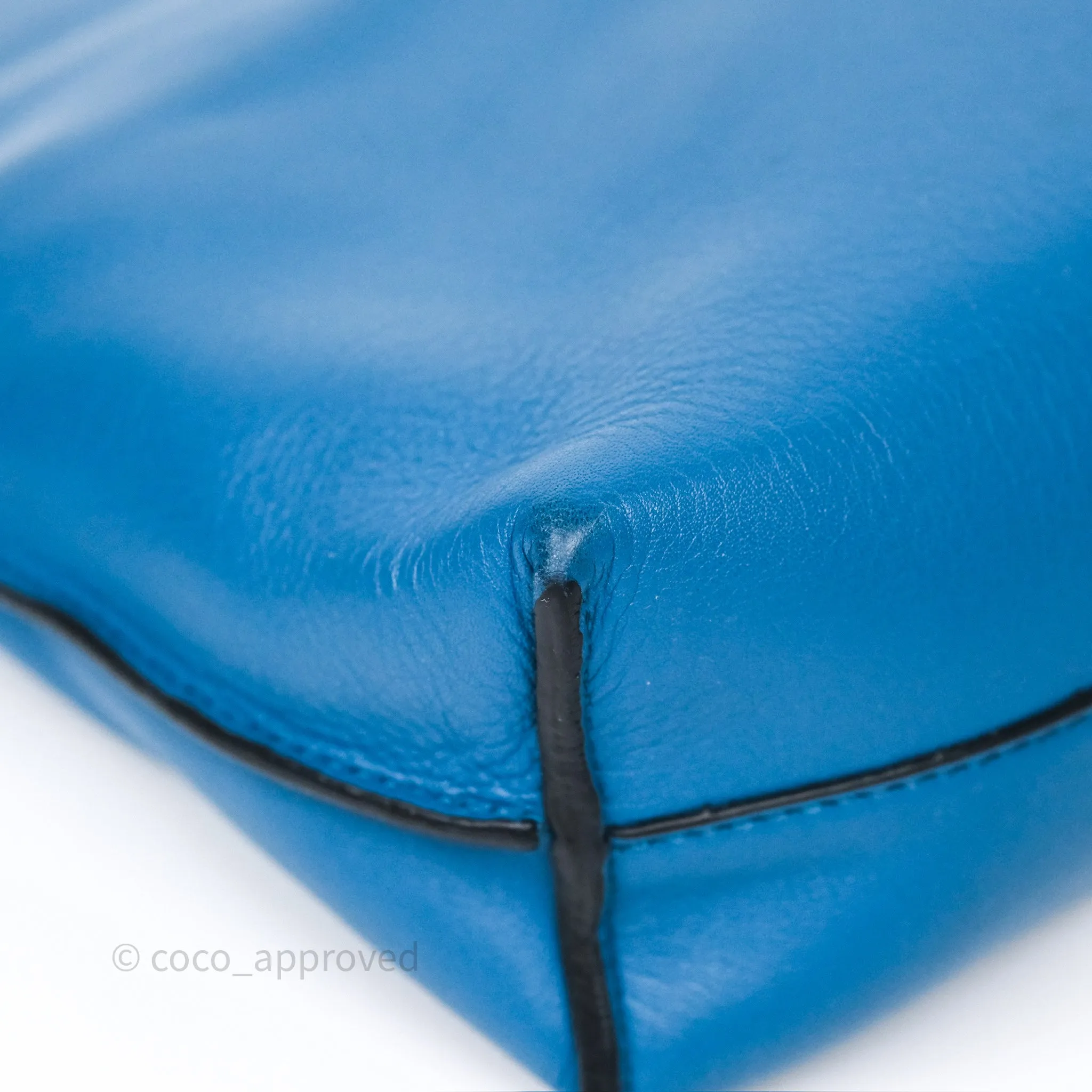 Loewe Mini Flamenco Clutch Nappa Calfskin Teal Blue