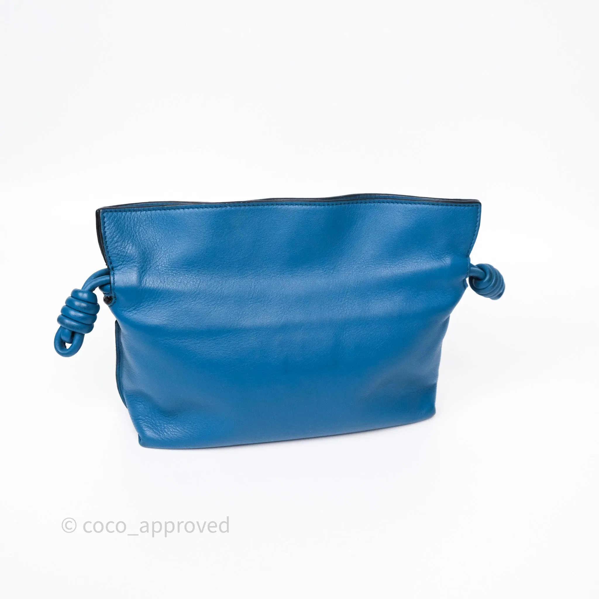 Loewe Mini Flamenco Clutch Nappa Calfskin Teal Blue