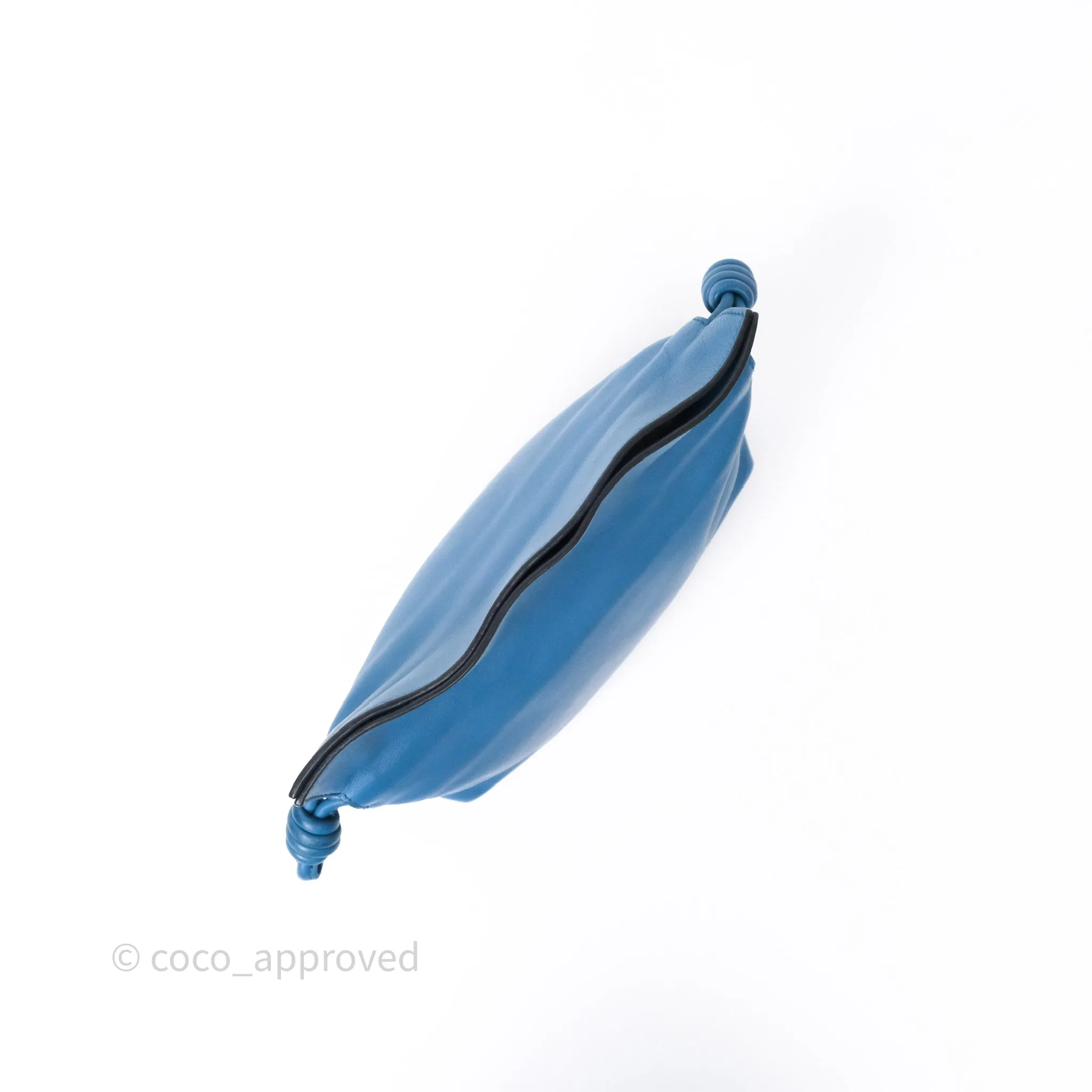 Loewe Mini Flamenco Clutch Nappa Calfskin Teal Blue