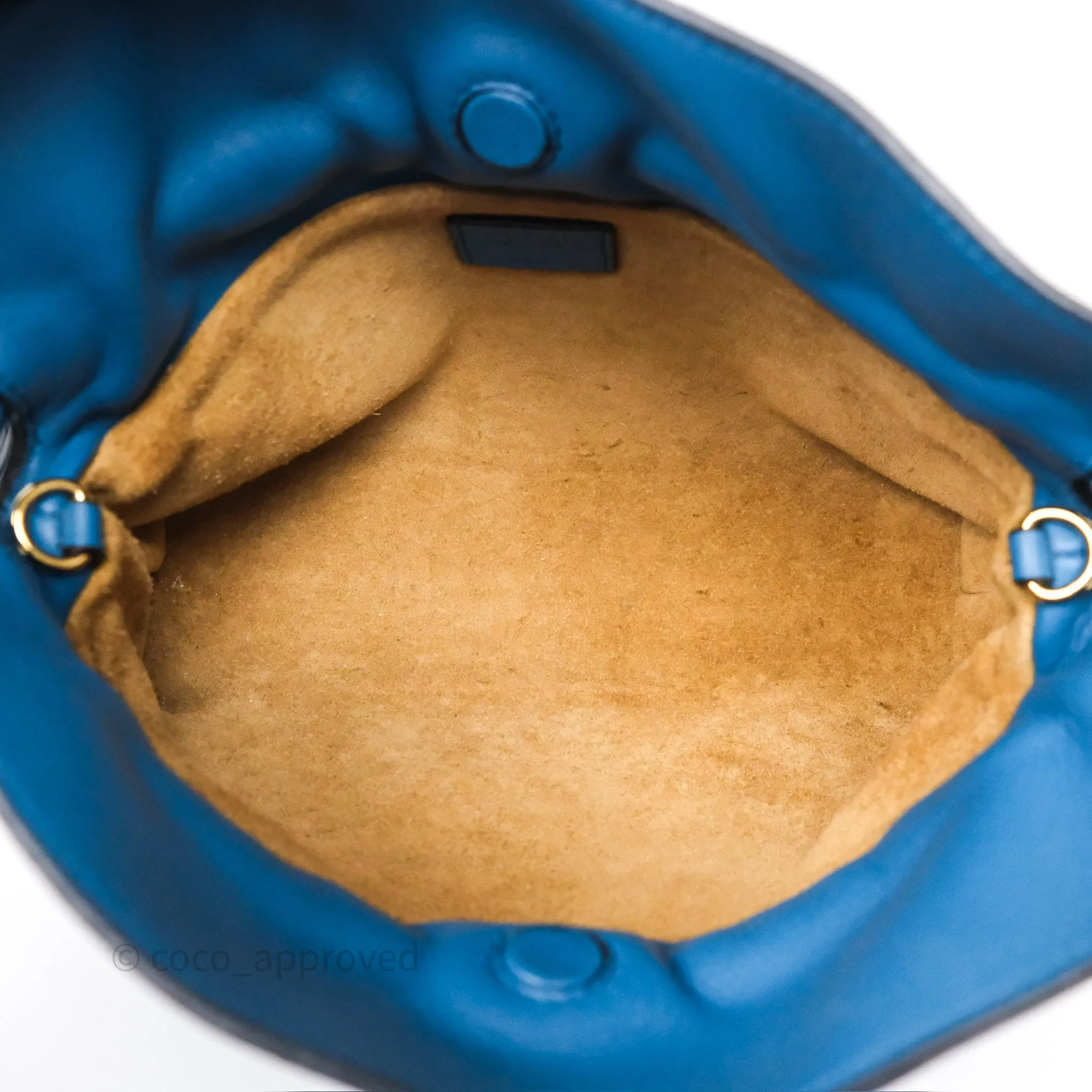 Loewe Mini Flamenco Clutch Nappa Calfskin Teal Blue