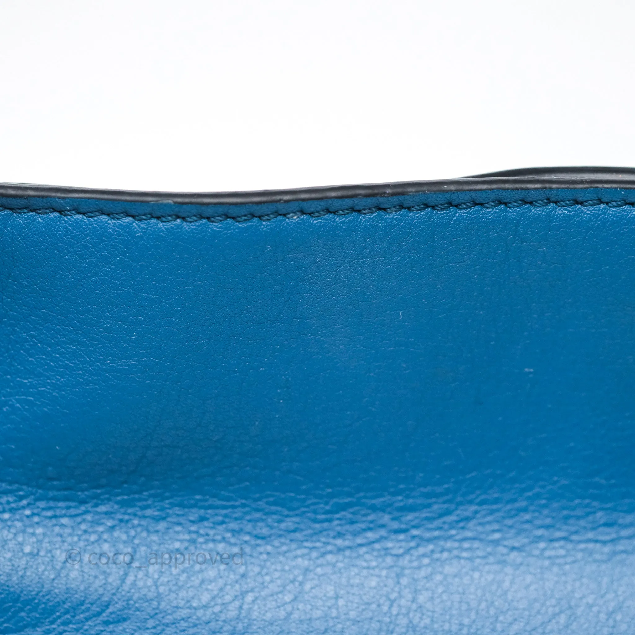 Loewe Mini Flamenco Clutch Nappa Calfskin Teal Blue