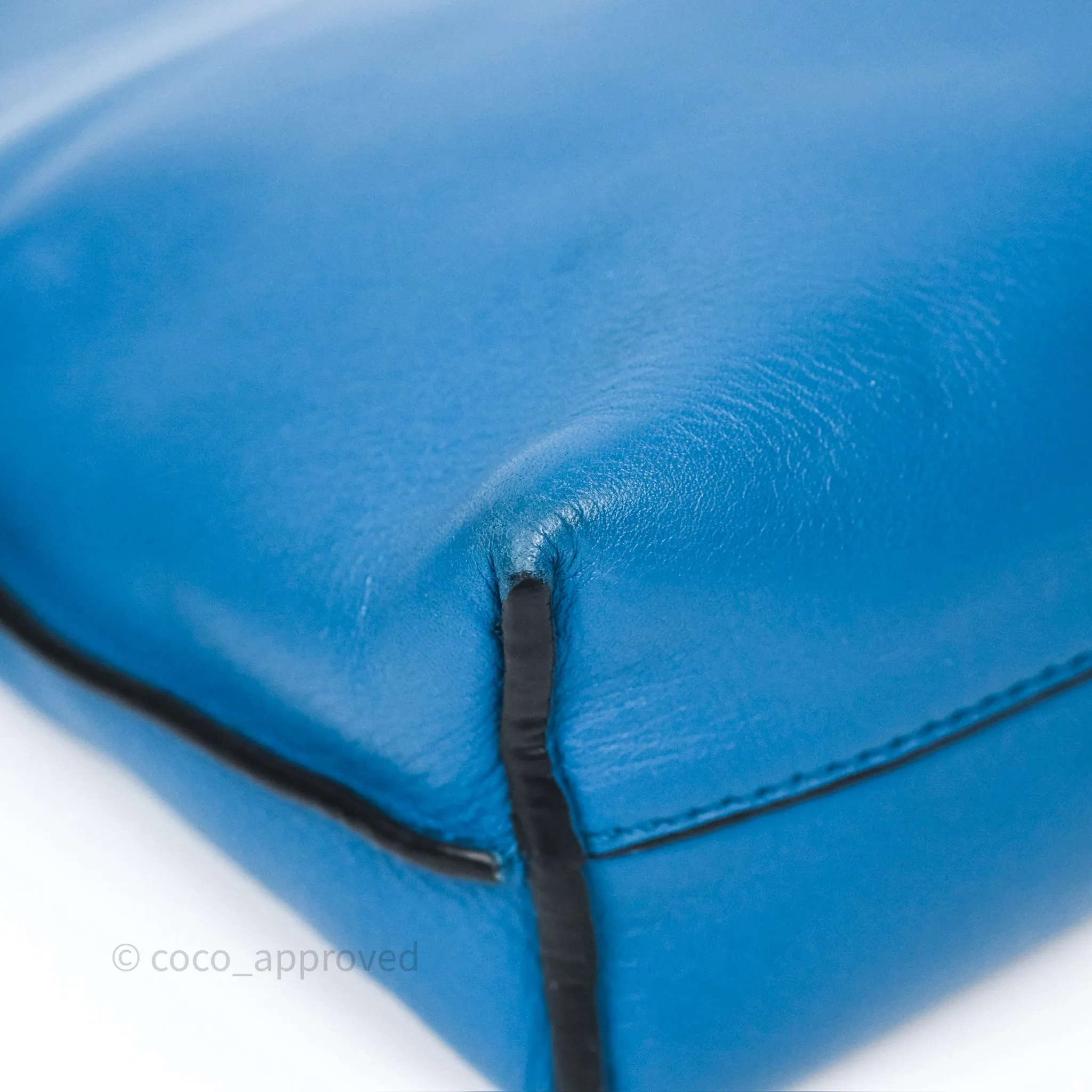 Loewe Mini Flamenco Clutch Nappa Calfskin Teal Blue