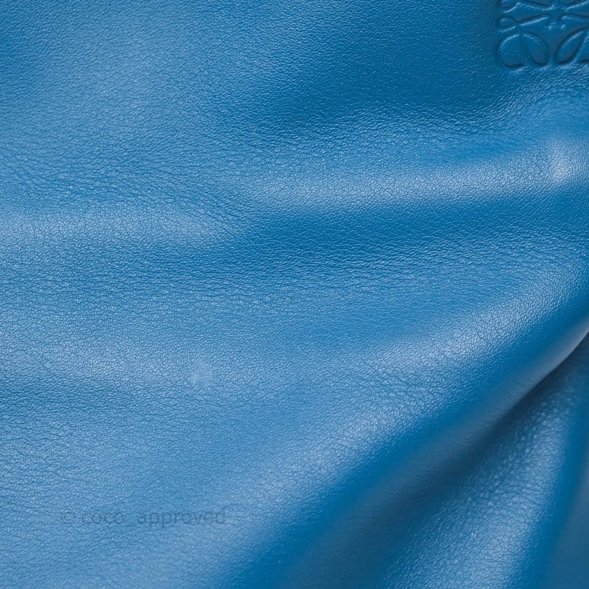 Loewe Mini Flamenco Clutch Nappa Calfskin Teal Blue