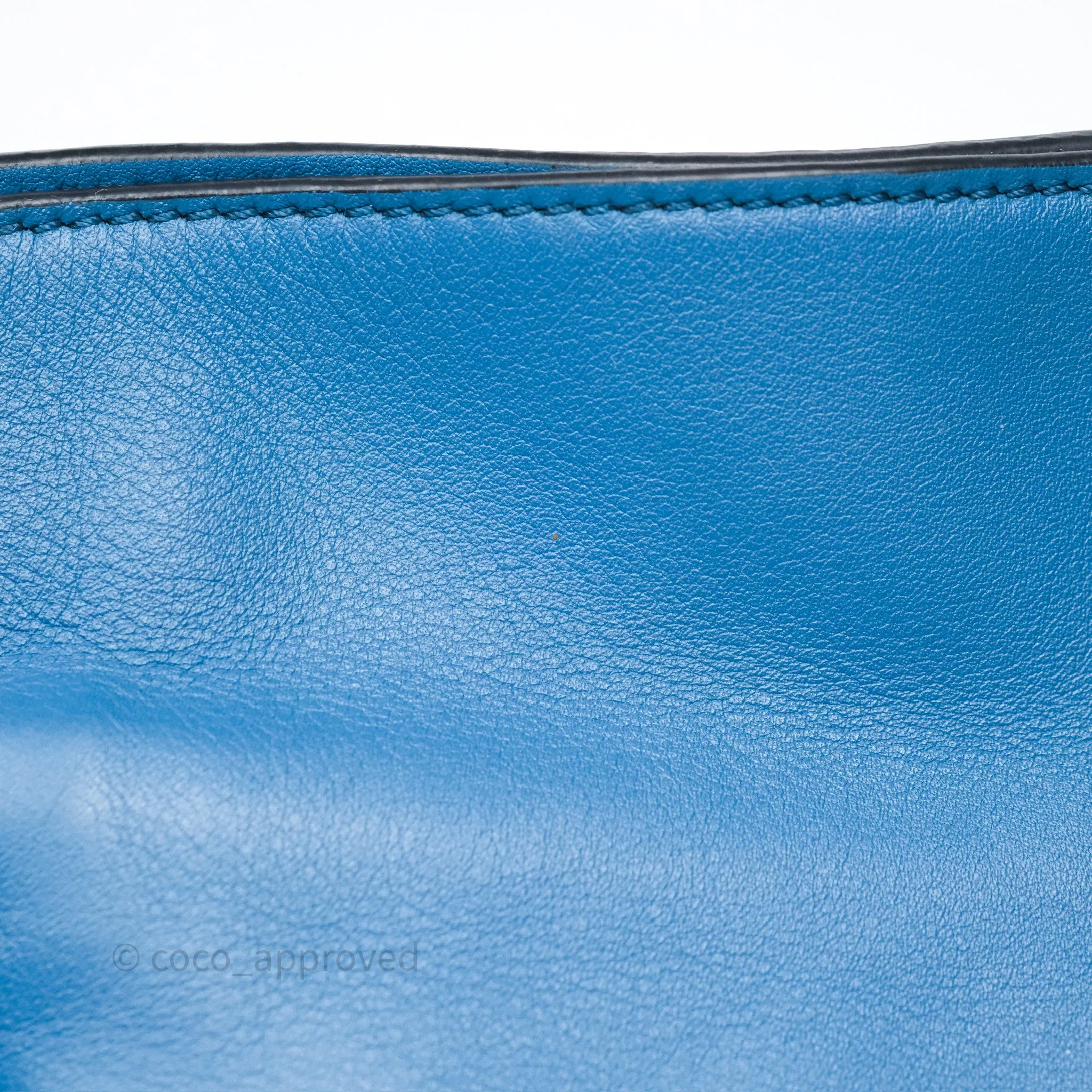 Loewe Mini Flamenco Clutch Nappa Calfskin Teal Blue