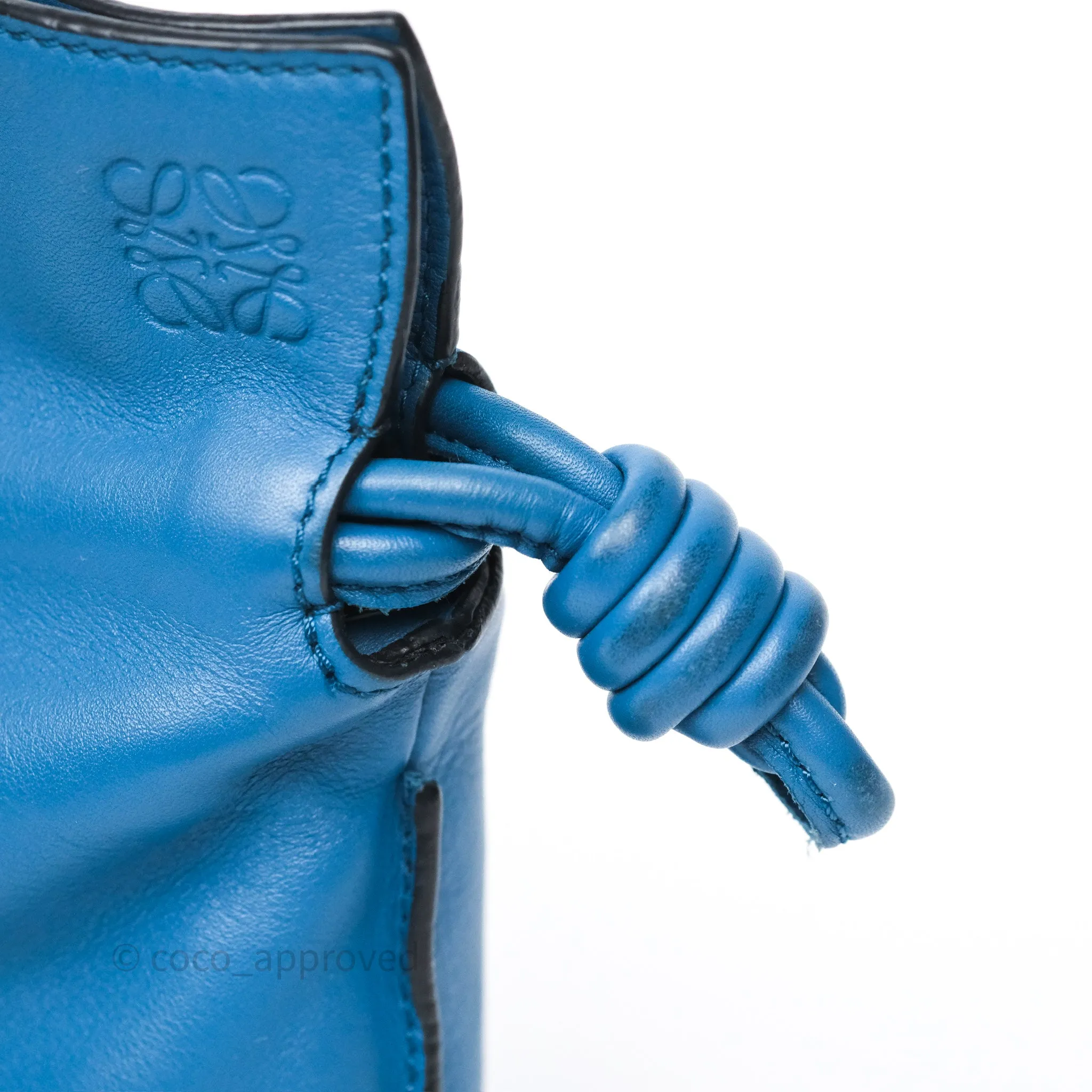 Loewe Mini Flamenco Clutch Nappa Calfskin Teal Blue