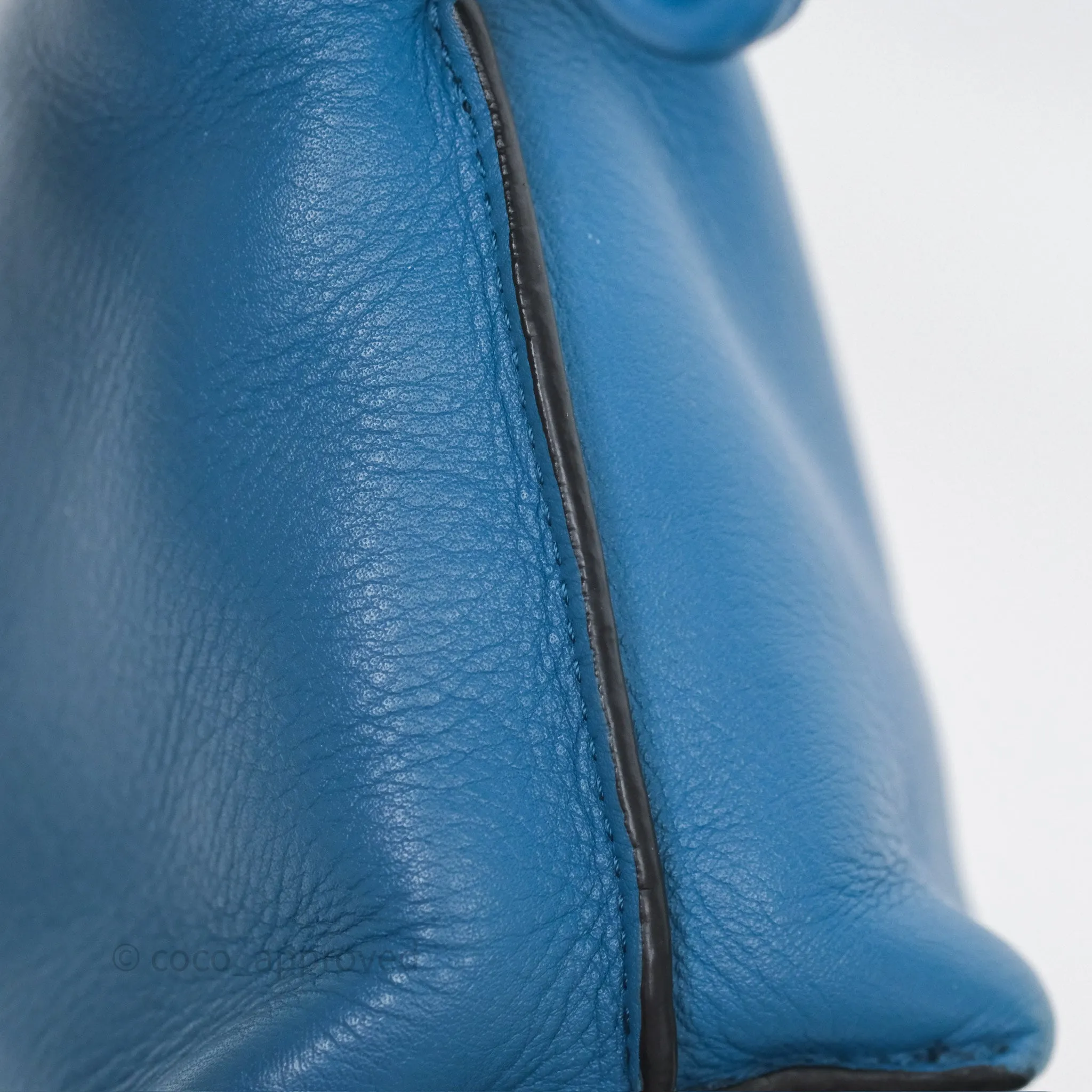 Loewe Mini Flamenco Clutch Nappa Calfskin Teal Blue