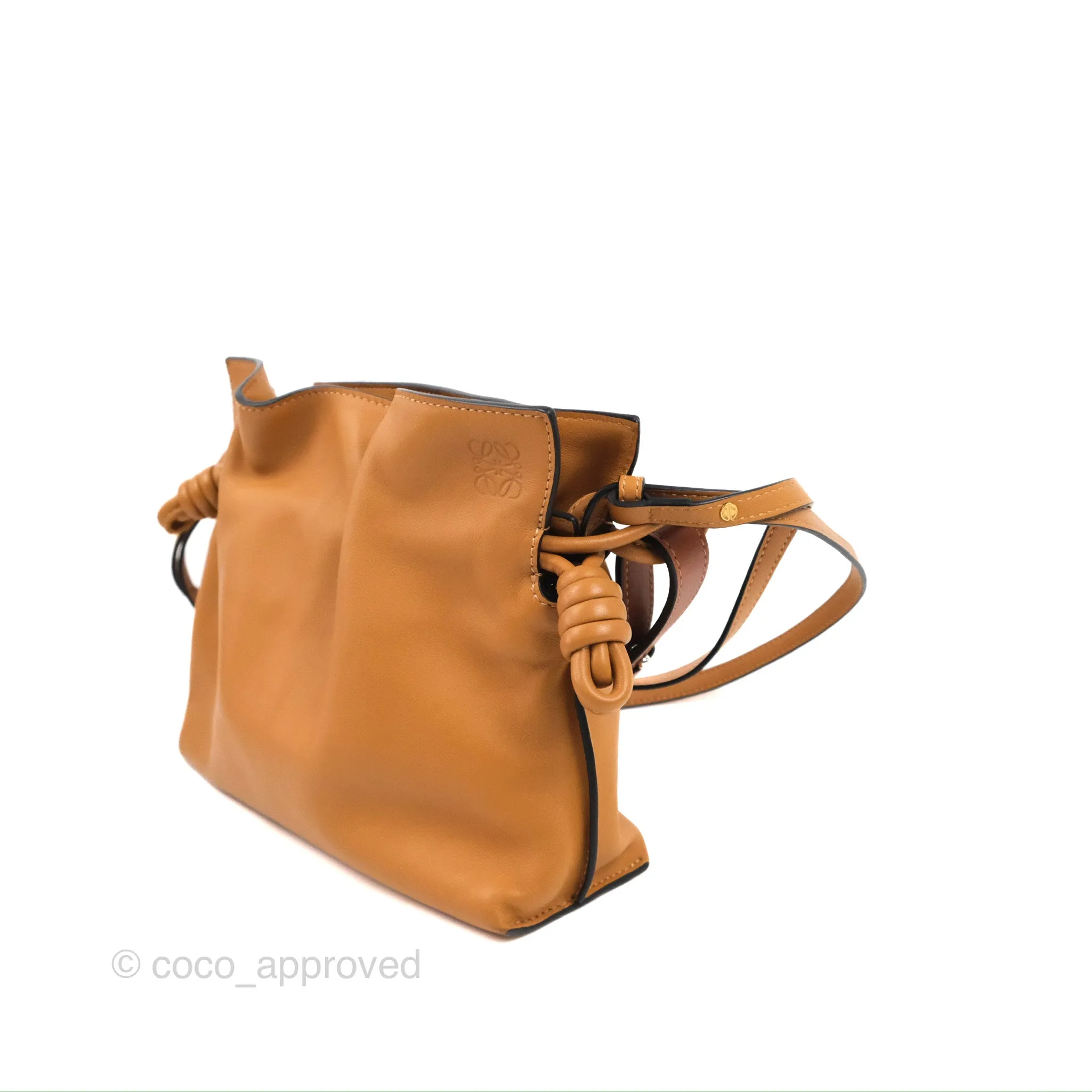 Loewe Mini Flamenco Clutch Warm Desert Nappa Calfskin with Braided Short Strap