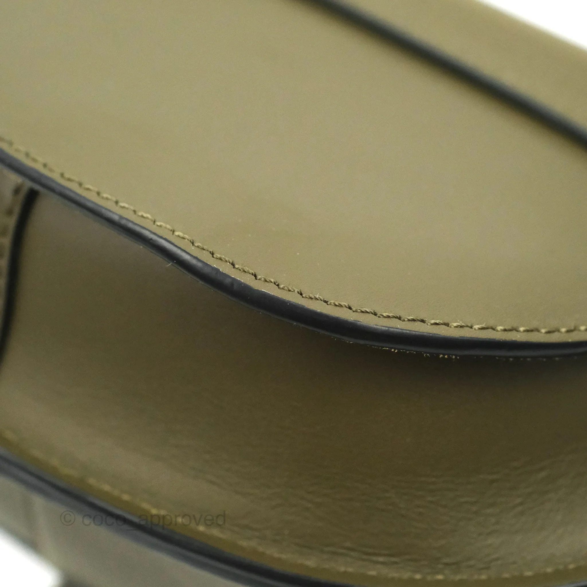 Loewe Mini Gate Bag in Soft Calfskin & Jacquard Strap Autumn Green