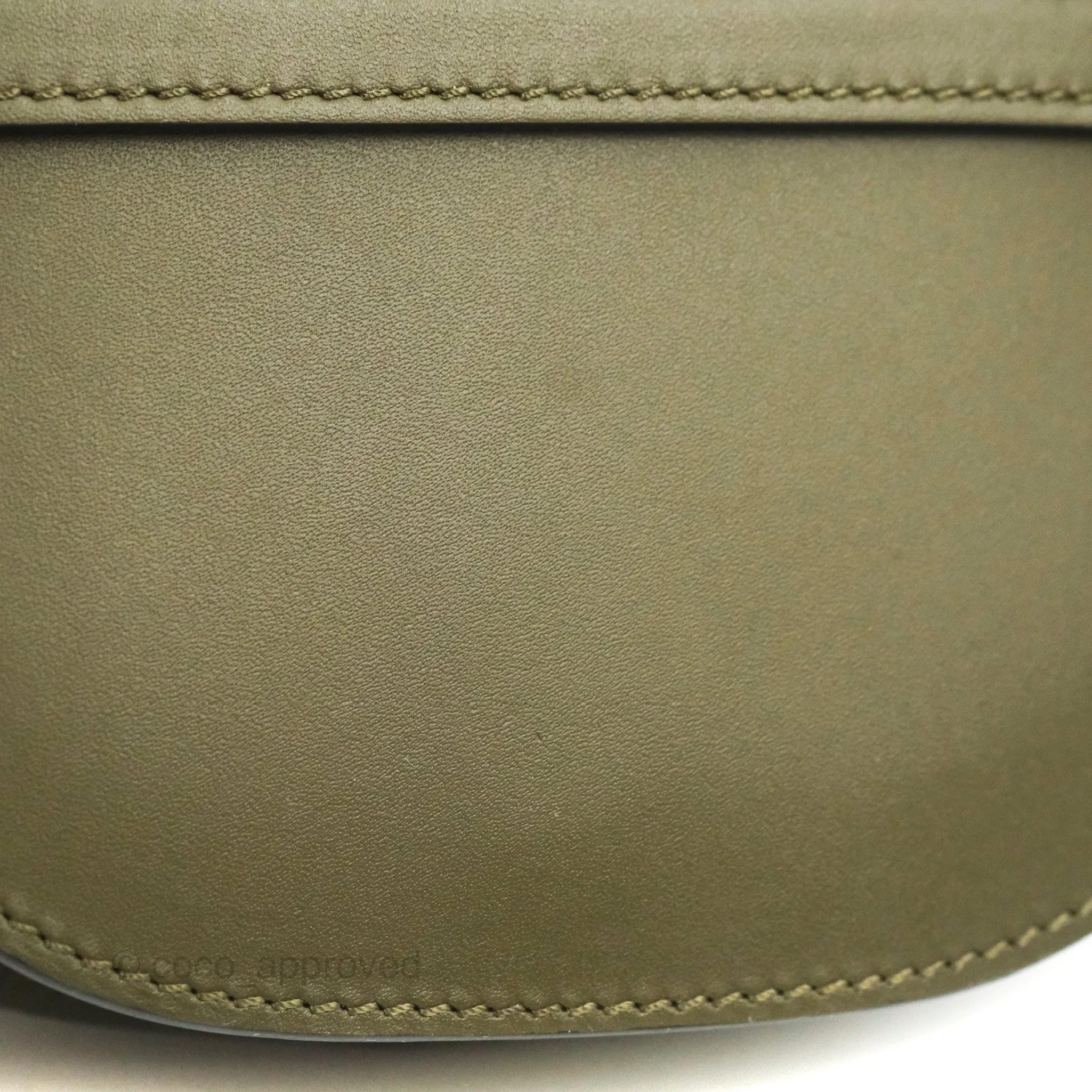 Loewe Mini Gate Bag in Soft Calfskin & Jacquard Strap Autumn Green