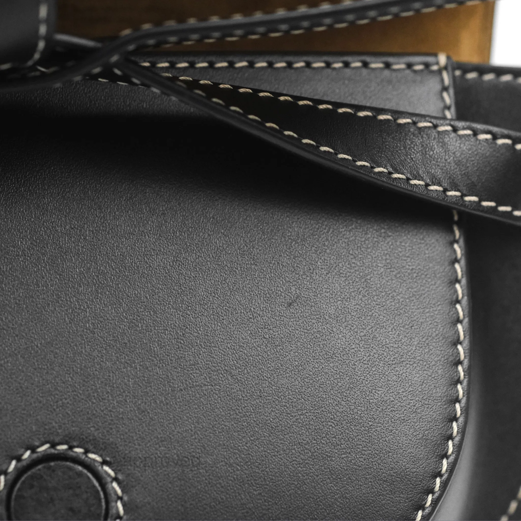 Loewe Mini Gate Belt Bag in Soft Calfskin Black