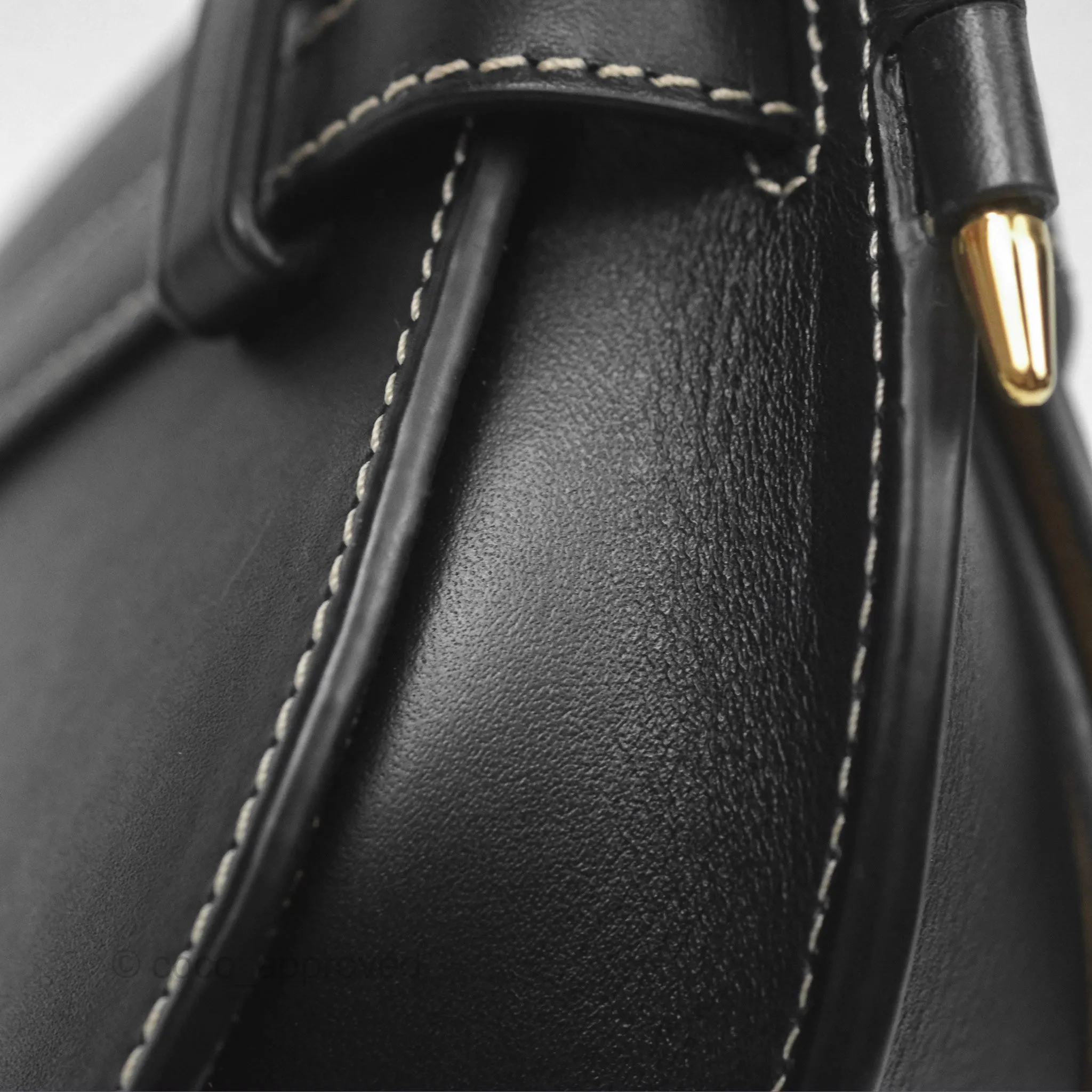 Loewe Mini Gate Belt Bag in Soft Calfskin Black