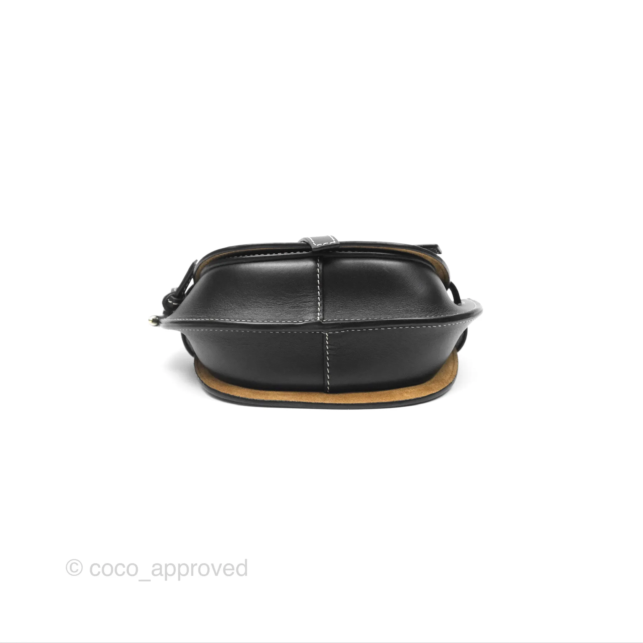 Loewe Mini Gate Belt Bag in Soft Calfskin Black