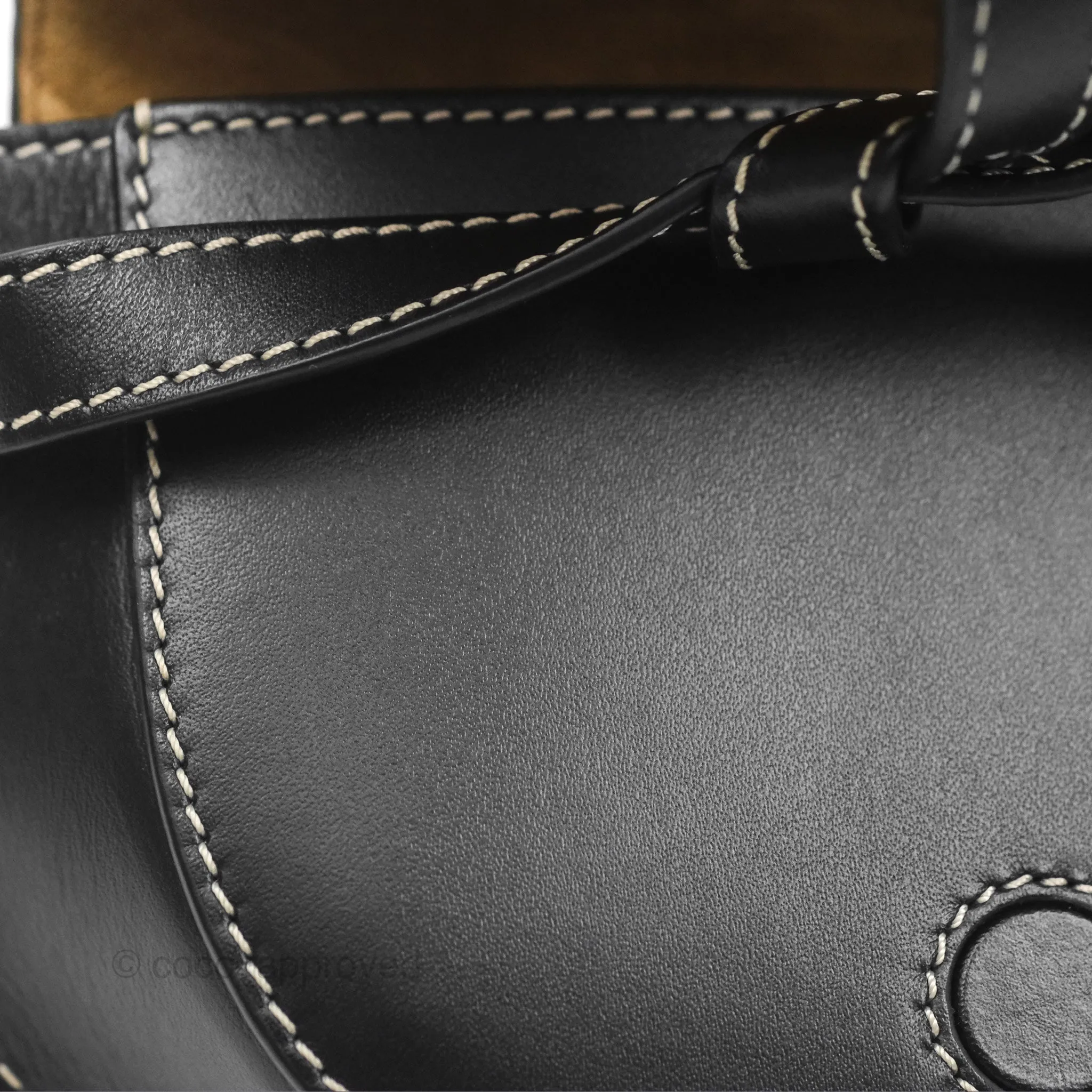 Loewe Mini Gate Belt Bag in Soft Calfskin Black