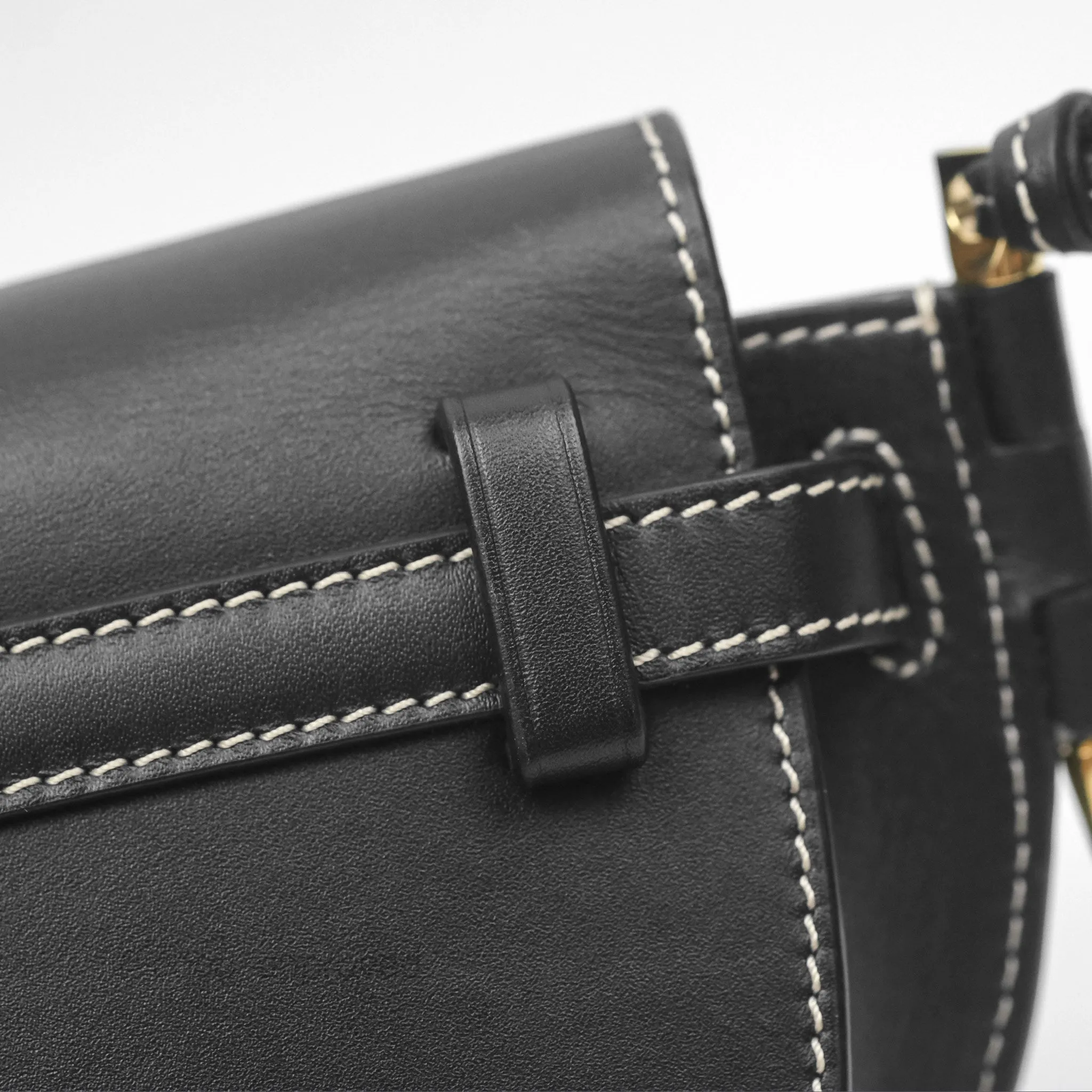 Loewe Mini Gate Belt Bag in Soft Calfskin Black