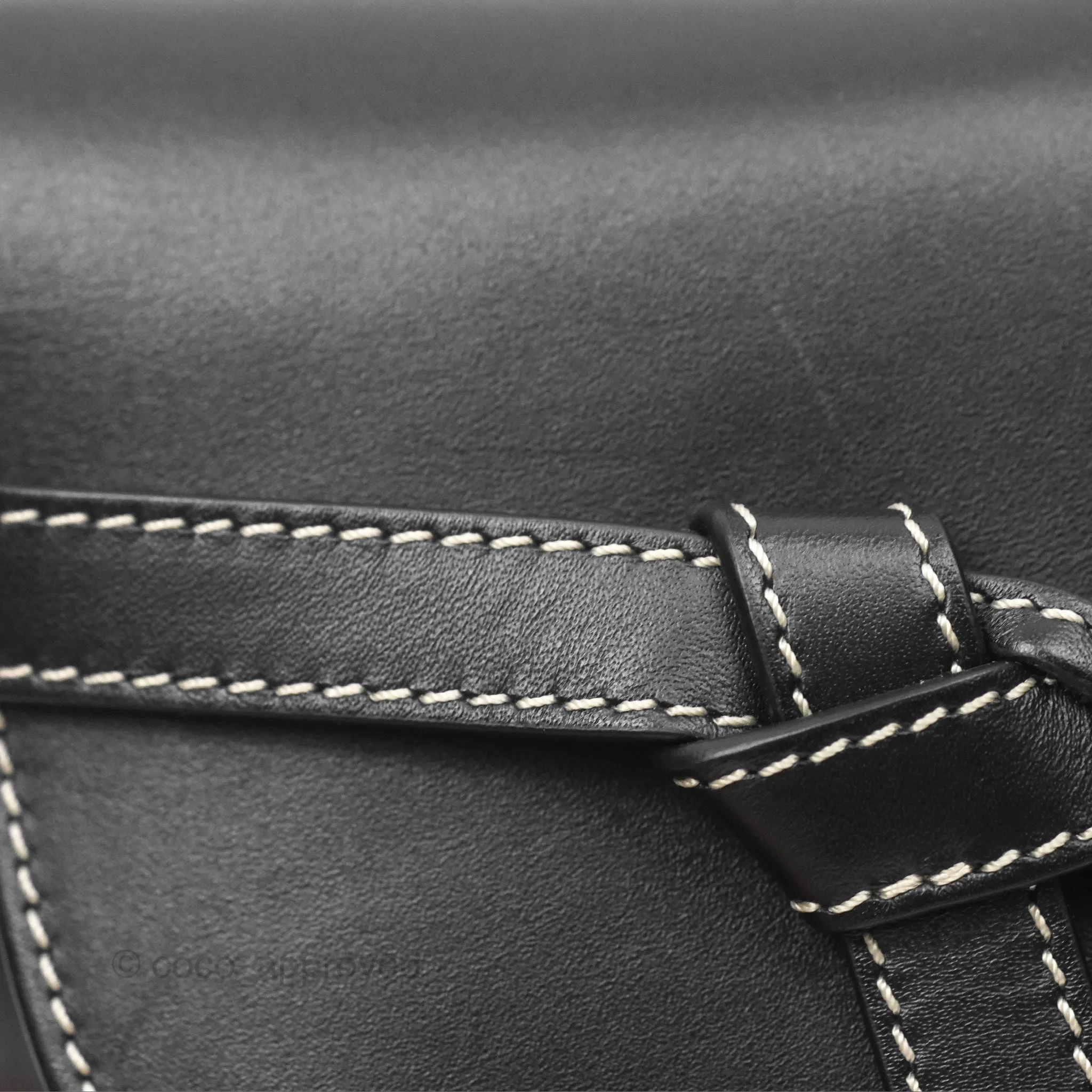 Loewe Mini Gate Belt Bag in Soft Calfskin Black