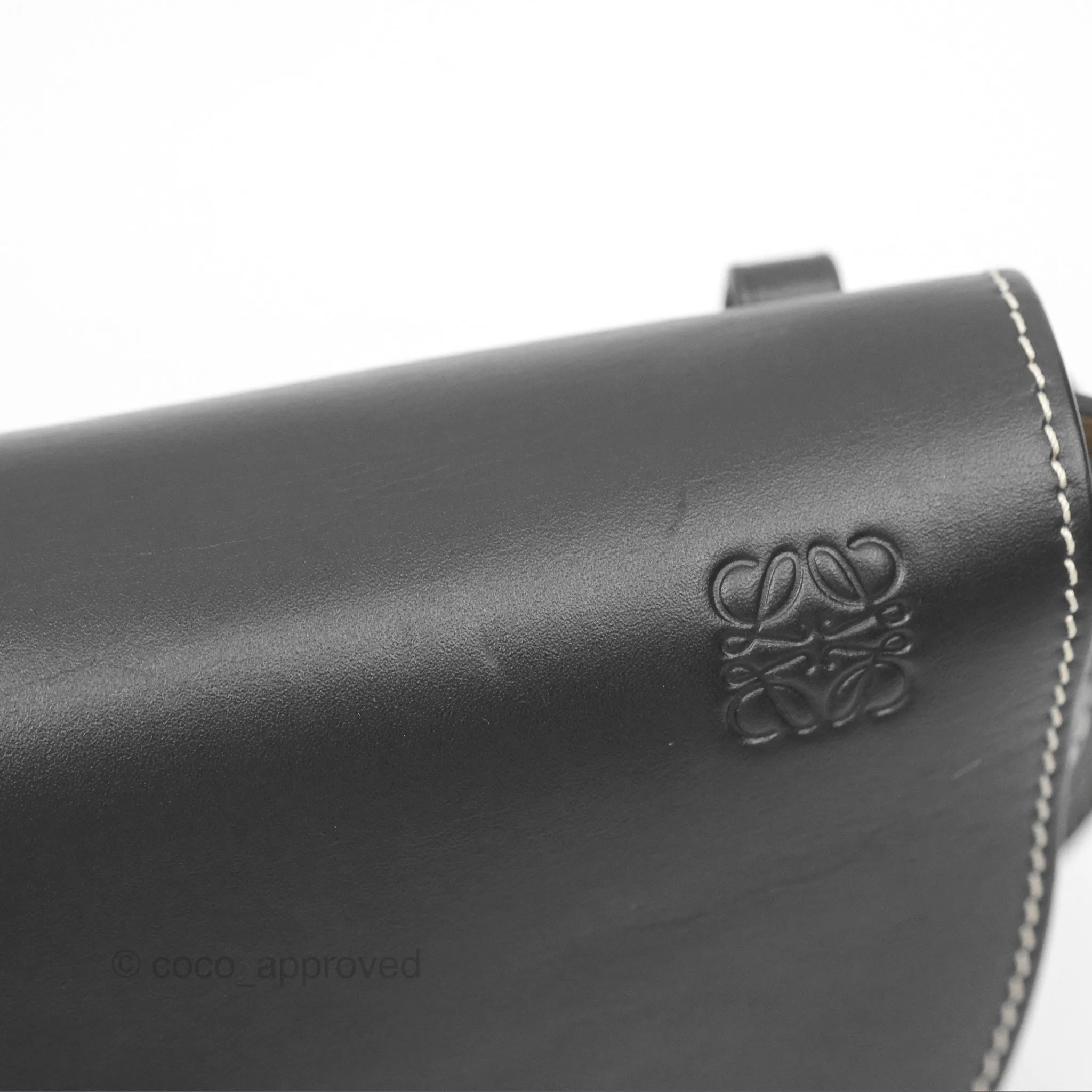 Loewe Mini Gate Belt Bag in Soft Calfskin Black