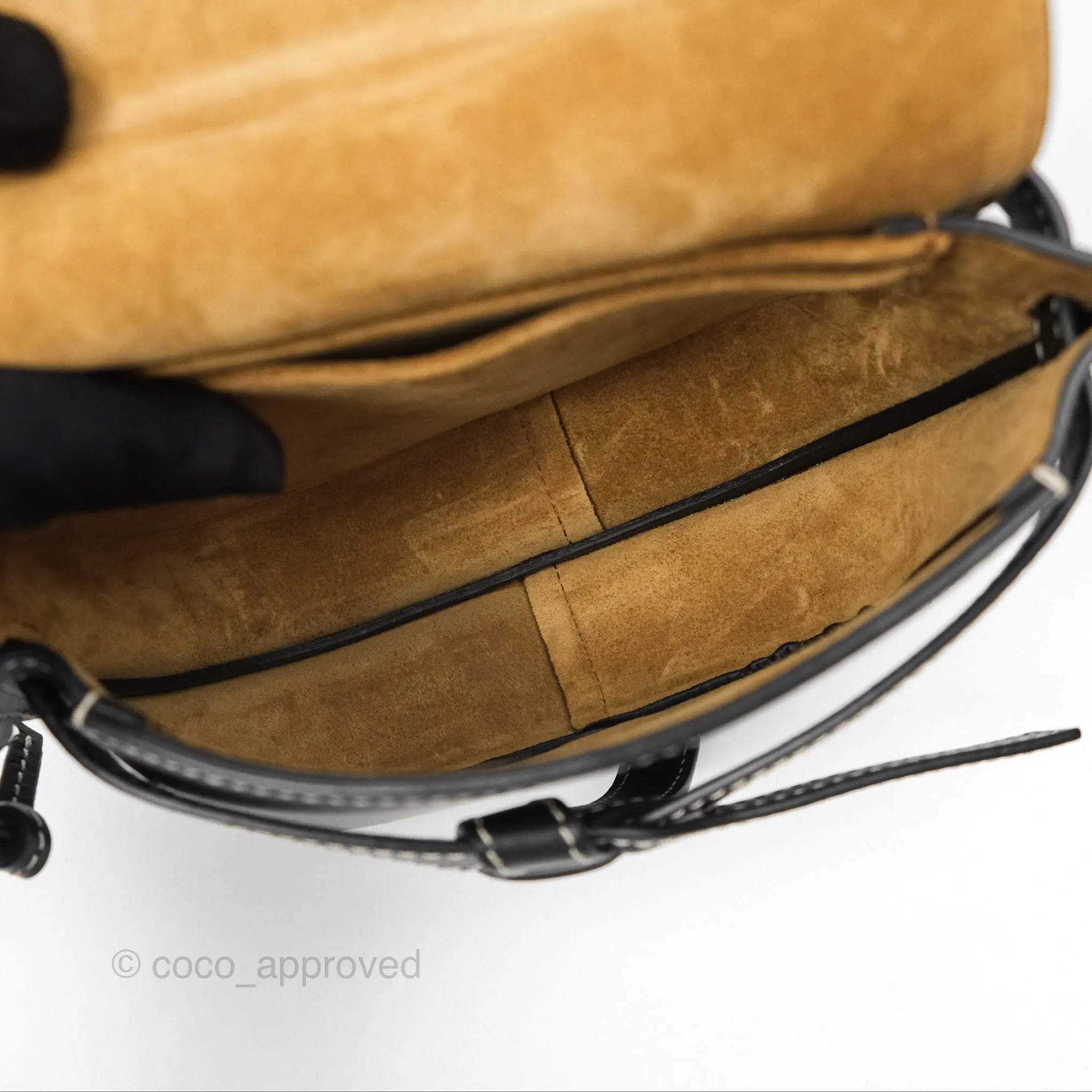 Loewe Mini Gate Belt Bag in Soft Calfskin Black