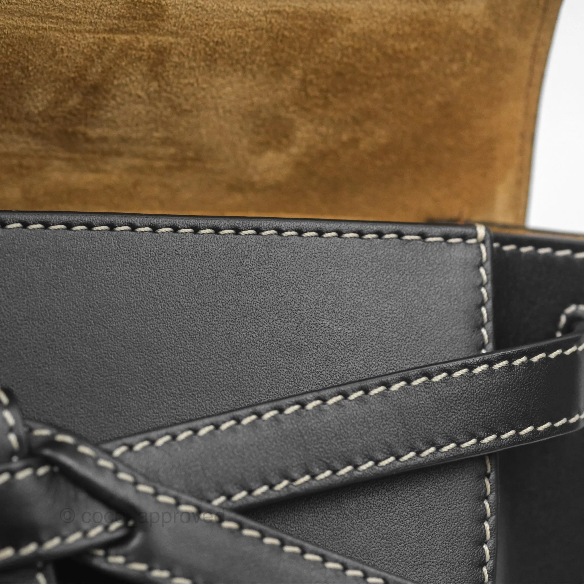 Loewe Mini Gate Belt Bag in Soft Calfskin Black