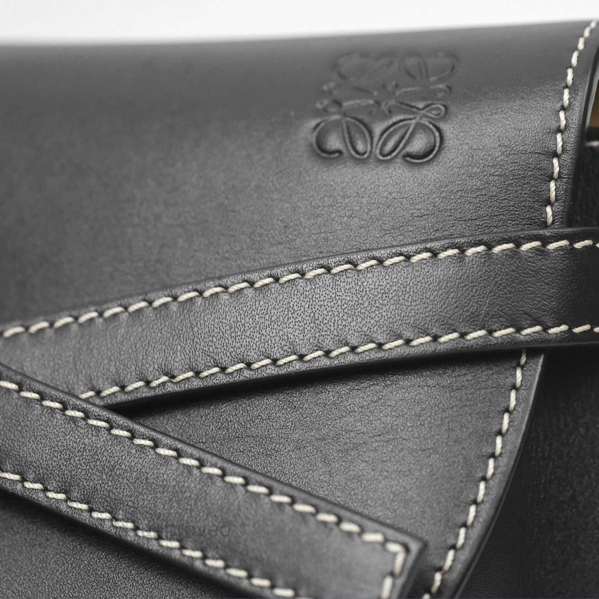 Loewe Mini Gate Belt Bag in Soft Calfskin Black
