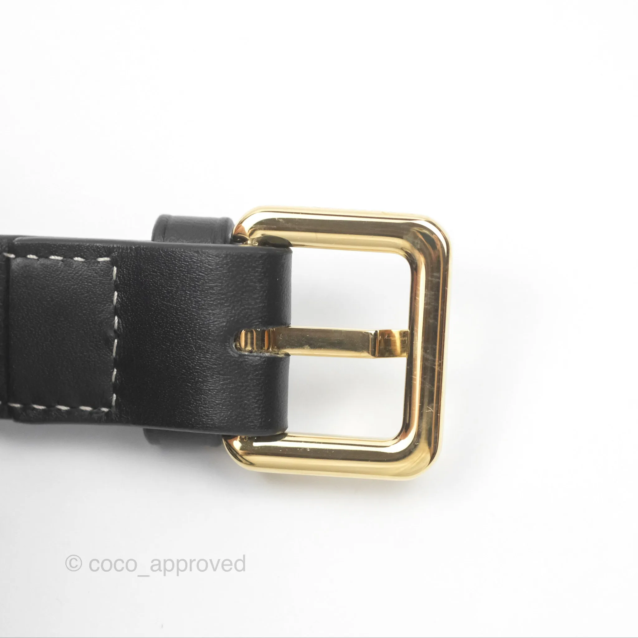 Loewe Mini Gate Belt Bag in Soft Calfskin Black