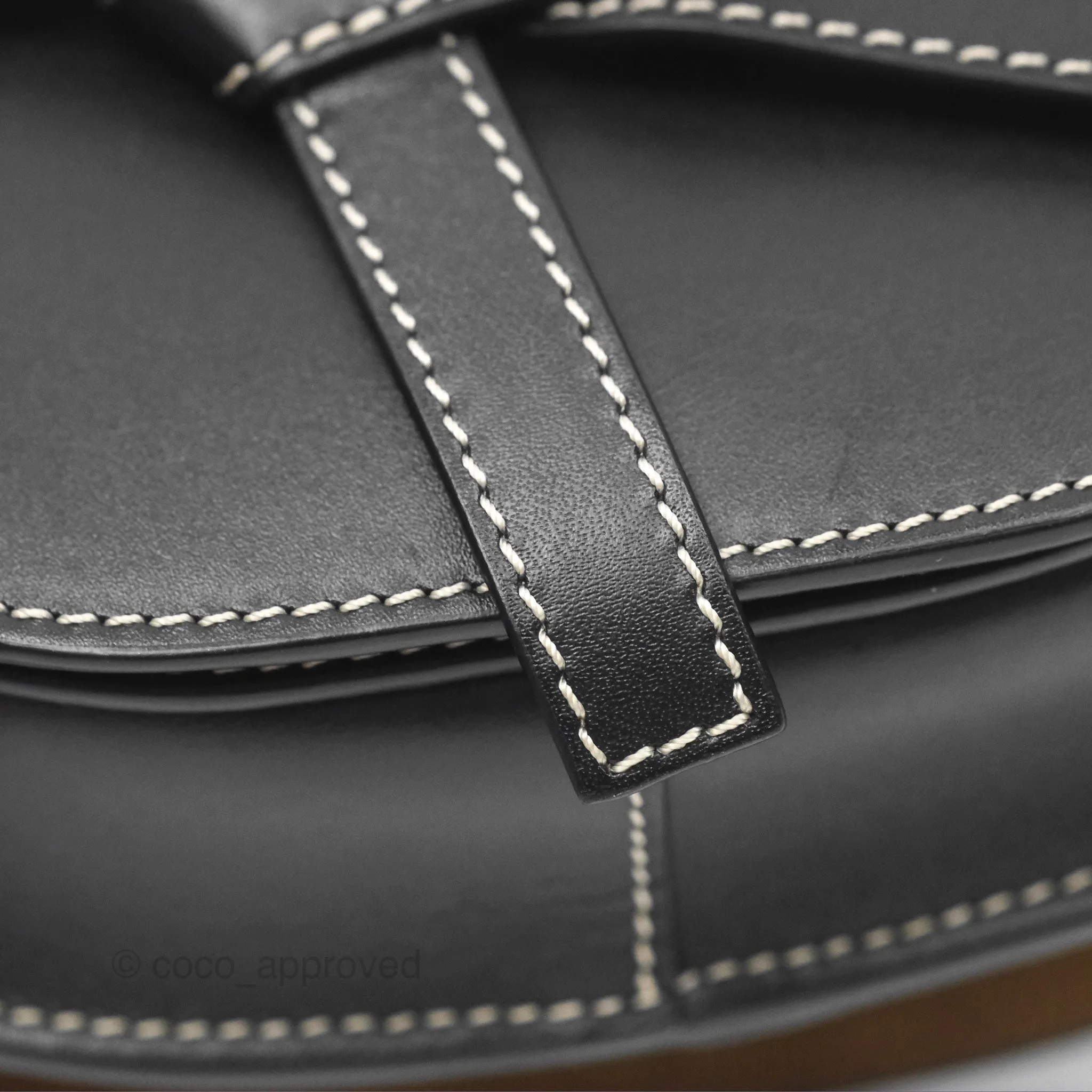 Loewe Mini Gate Belt Bag in Soft Calfskin Black