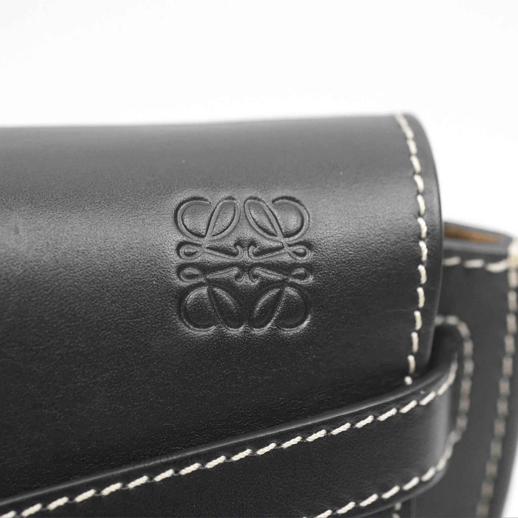 Loewe Mini Gate Belt Bag in Soft Calfskin Black