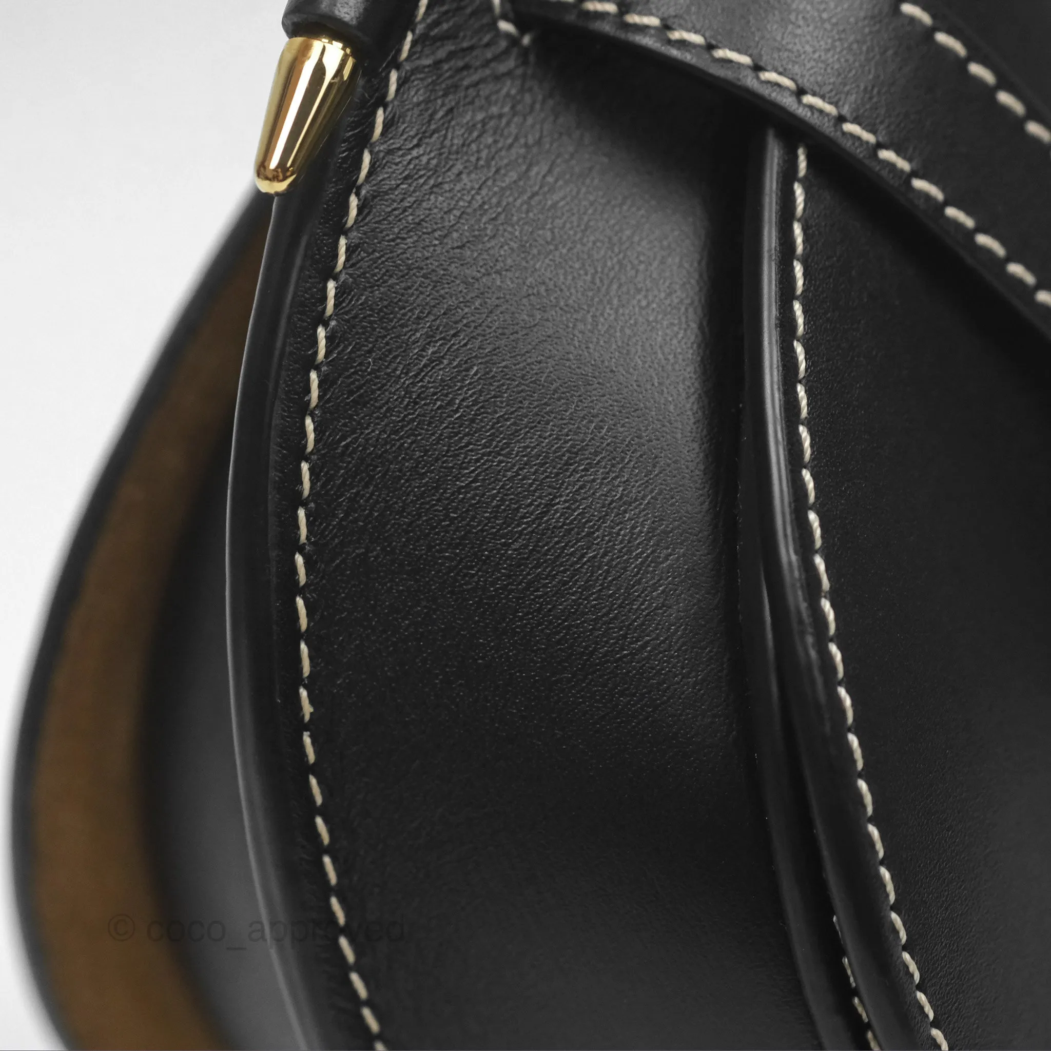 Loewe Mini Gate Belt Bag in Soft Calfskin Black